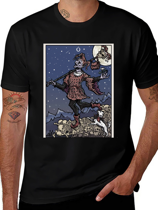 The Fool Tarot Card Graphic Tee - Unique Design