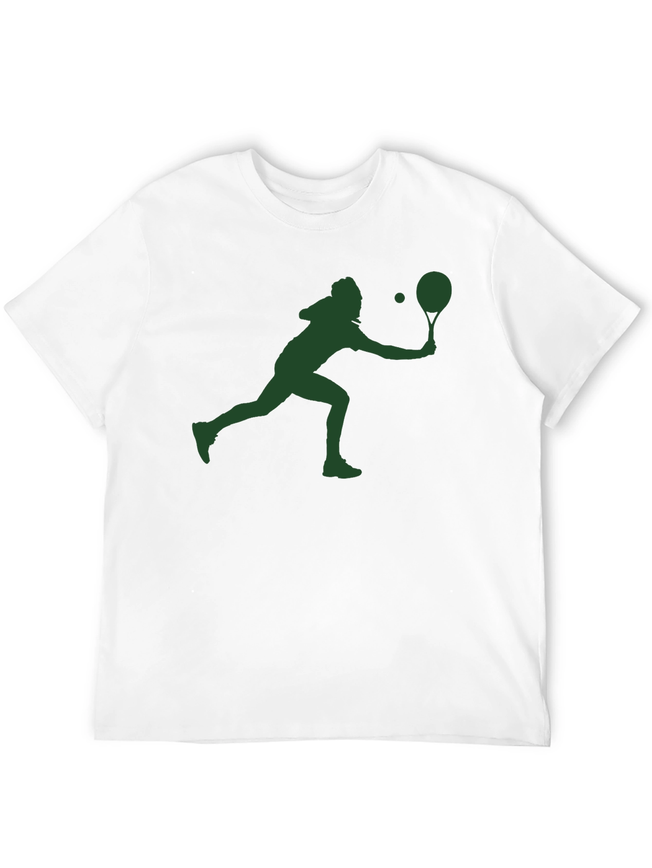 Tennis Player Silhouette T-Shirt - Black