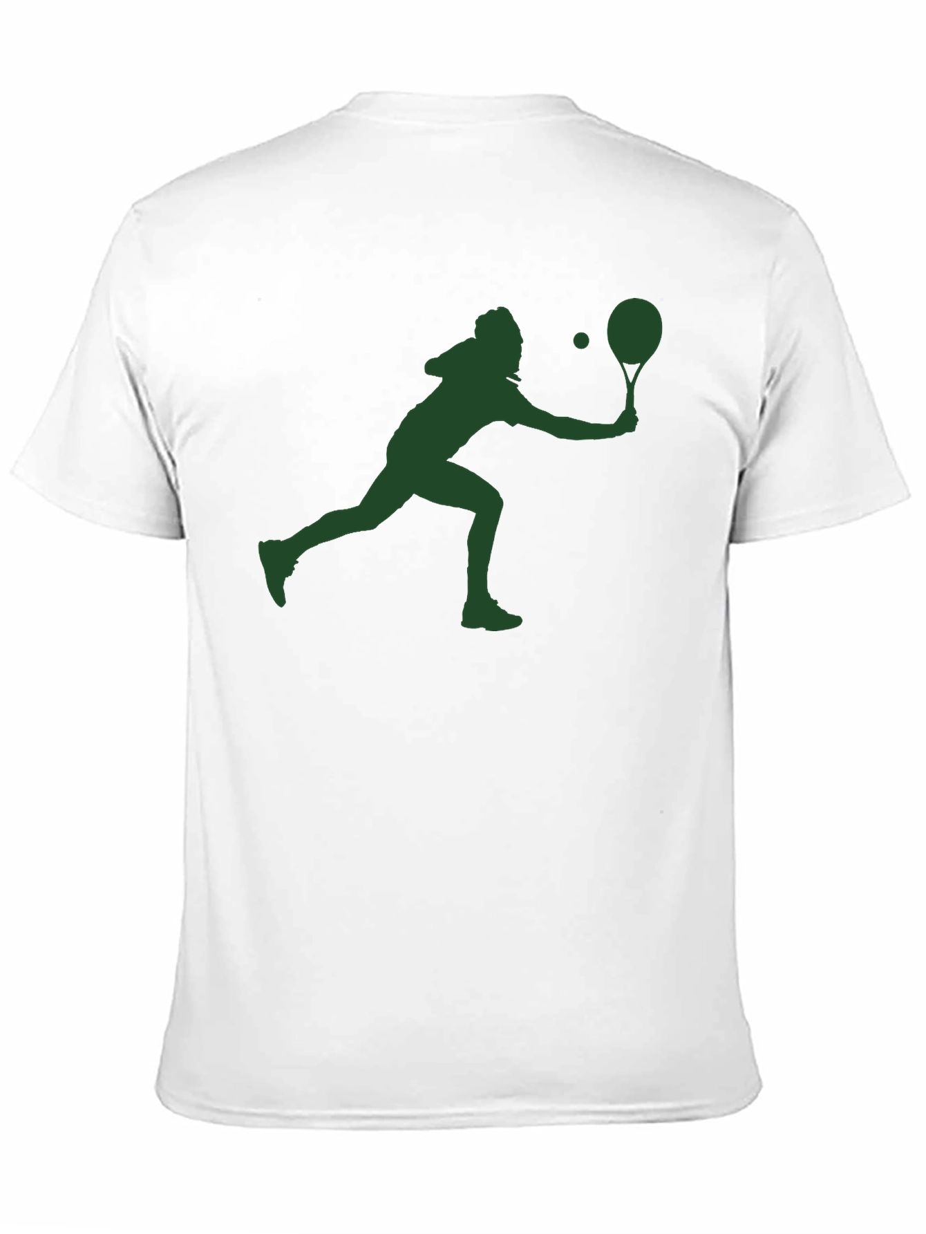 Tennis Player Silhouette T-Shirt - Black