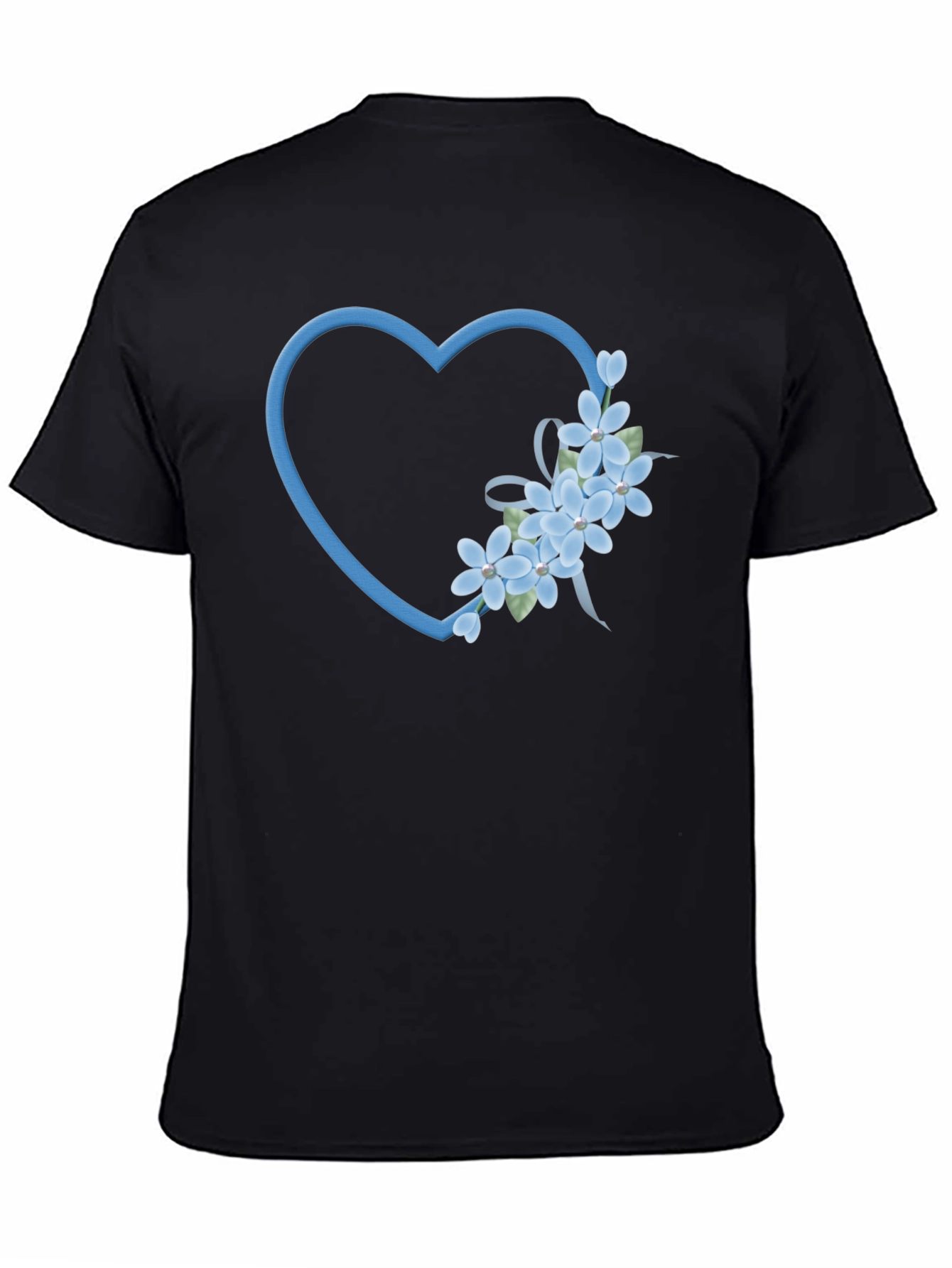 Floral Heart Graphic Tee - Soft Cotton Blend