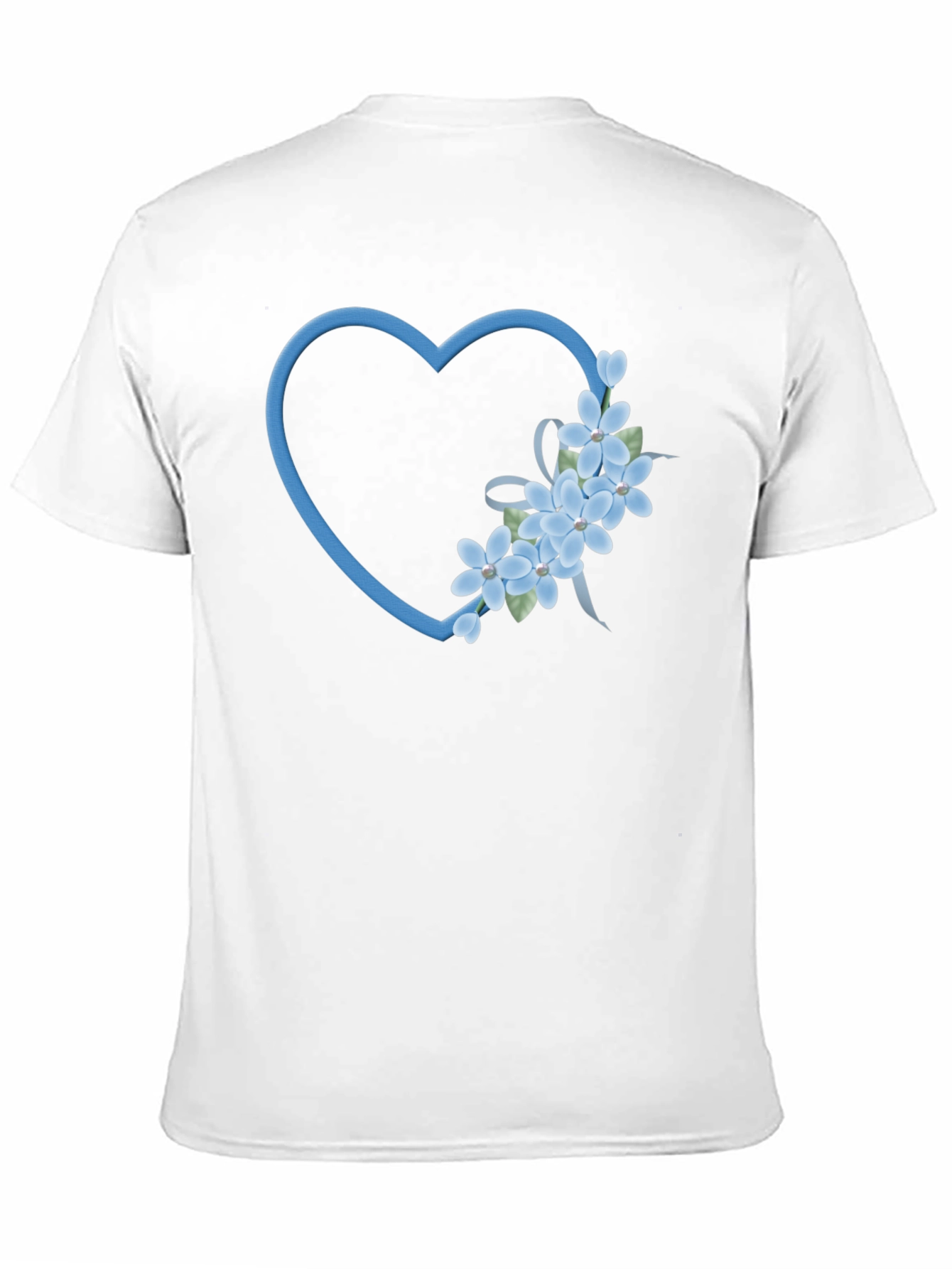 Floral Heart Graphic Tee - Soft Cotton Blend