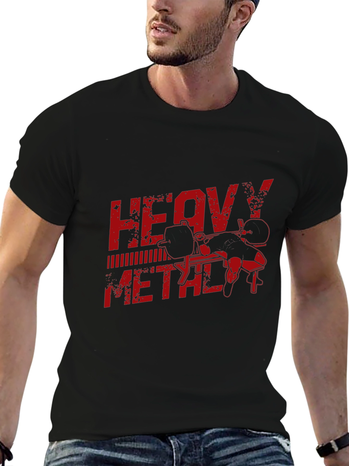 Heavy Metal Gym T-Shirt - Black Workout Tee