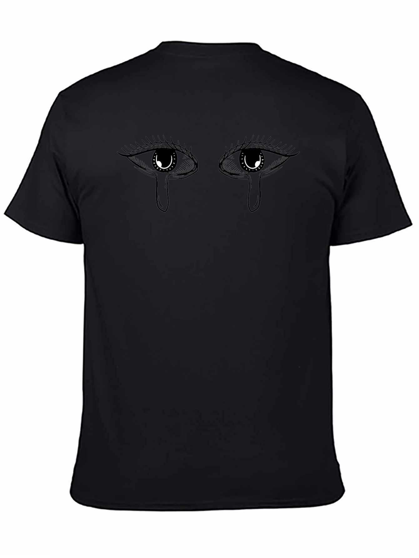 Sad Eyes Black Graphic Tee