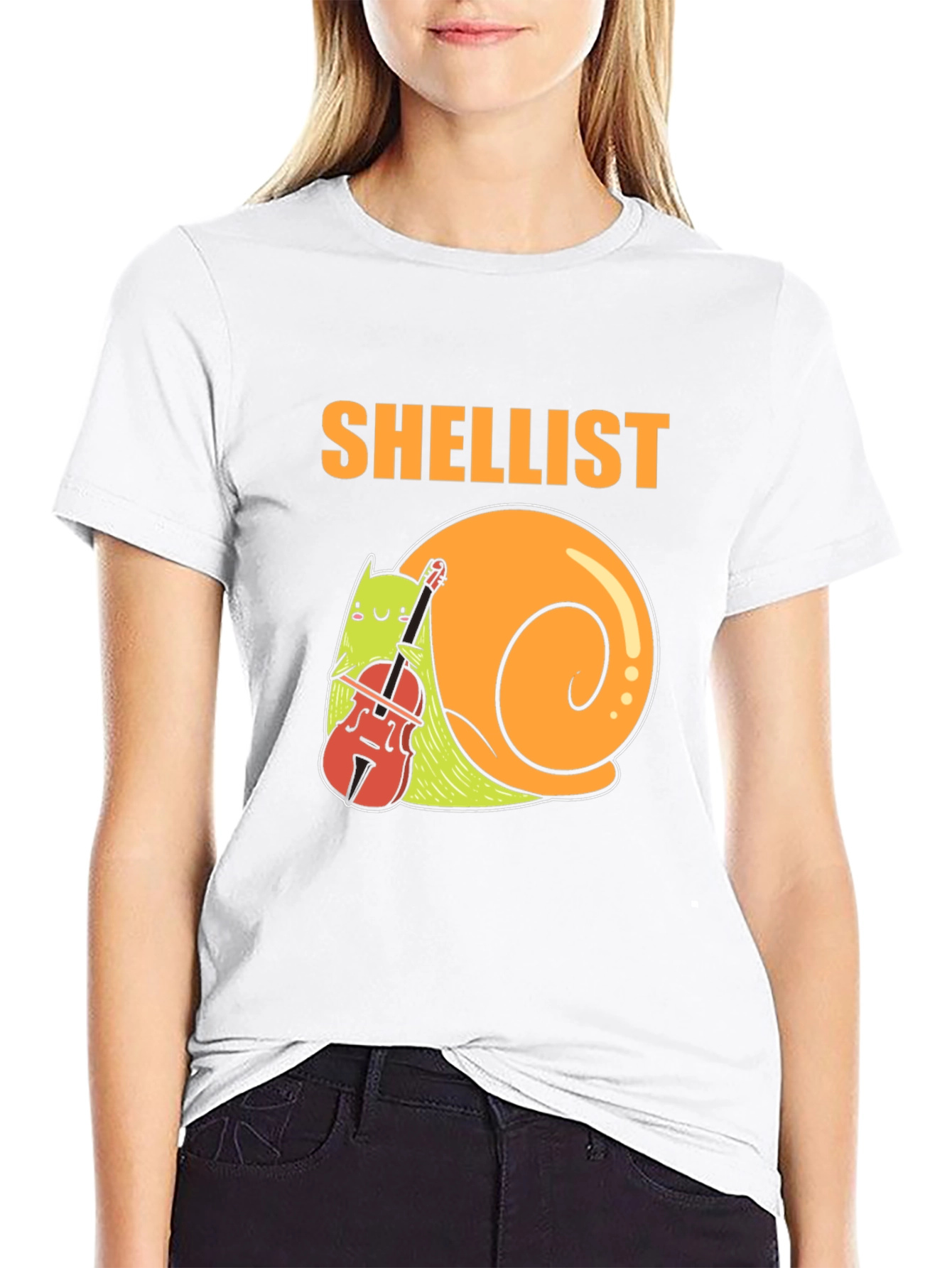 Shellist T-Shirt: Snail Violinist Graphic Tee