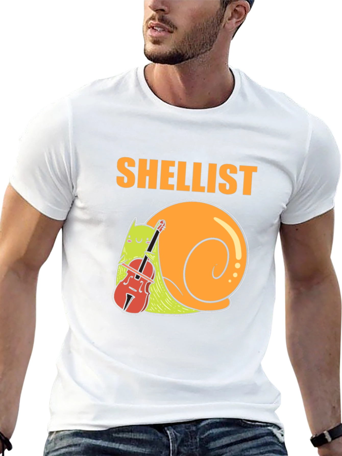 Shellist T-Shirt: Snail Violinist Graphic Tee