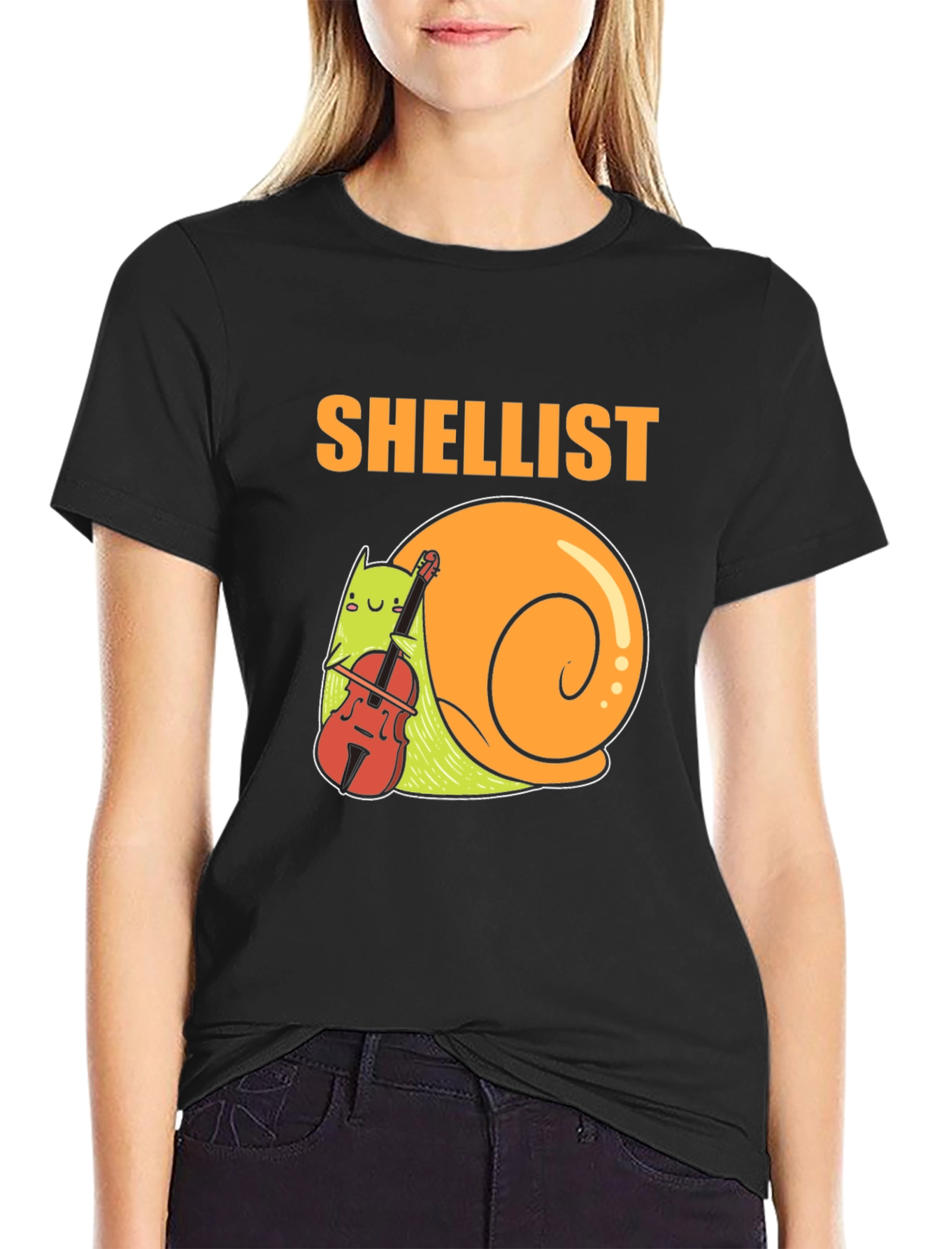 Shellist T-Shirt: Snail Violinist Graphic Tee