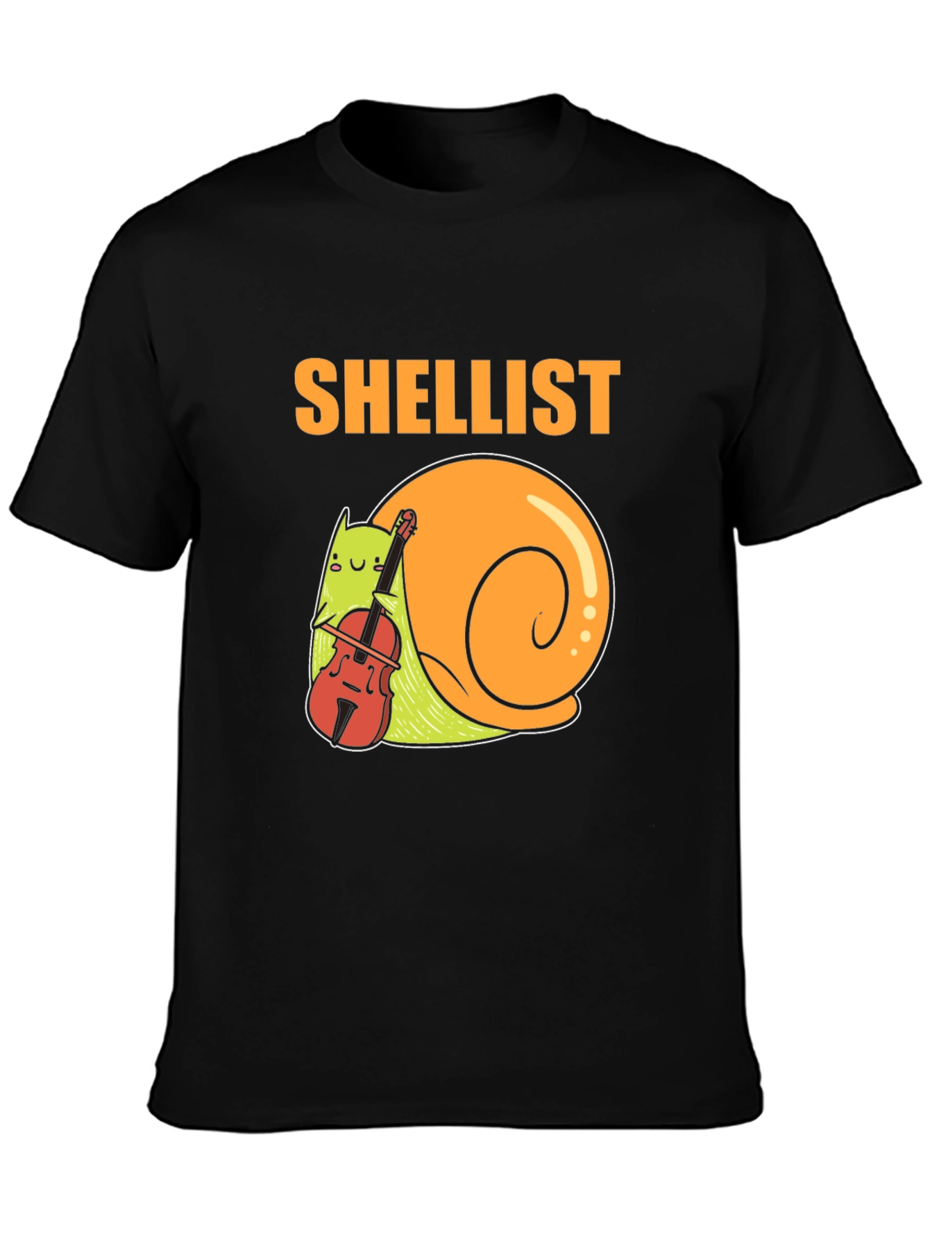 Shellist T-Shirt: Snail Violinist Graphic Tee