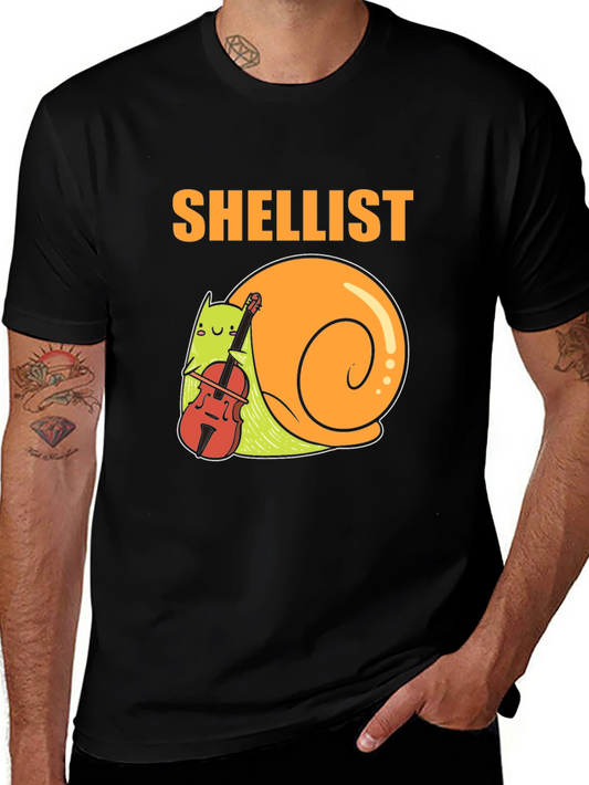Shellist T-Shirt: Snail Violinist Graphic Tee