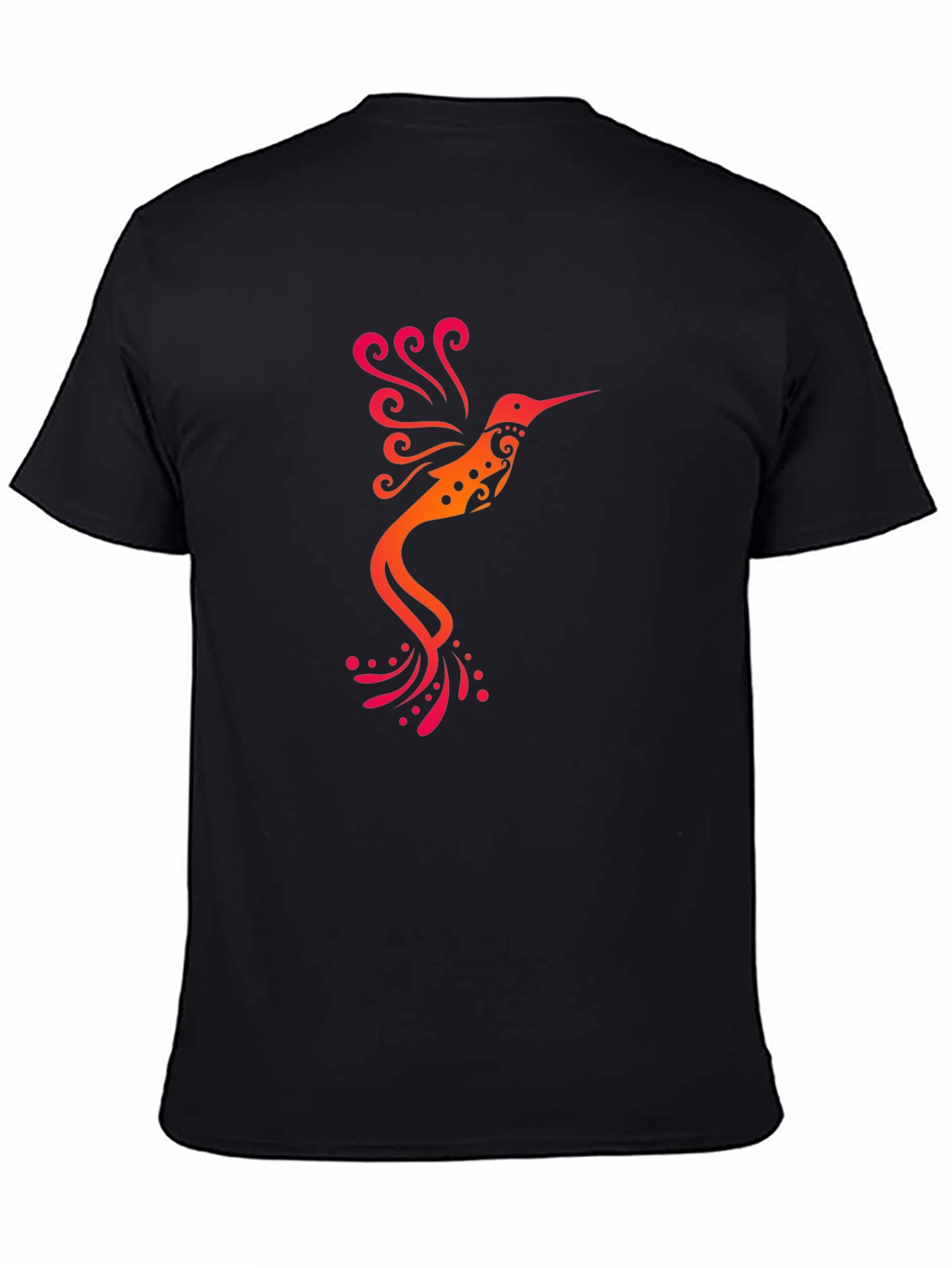 Hummingbird Tribal Art T-Shirt - Black