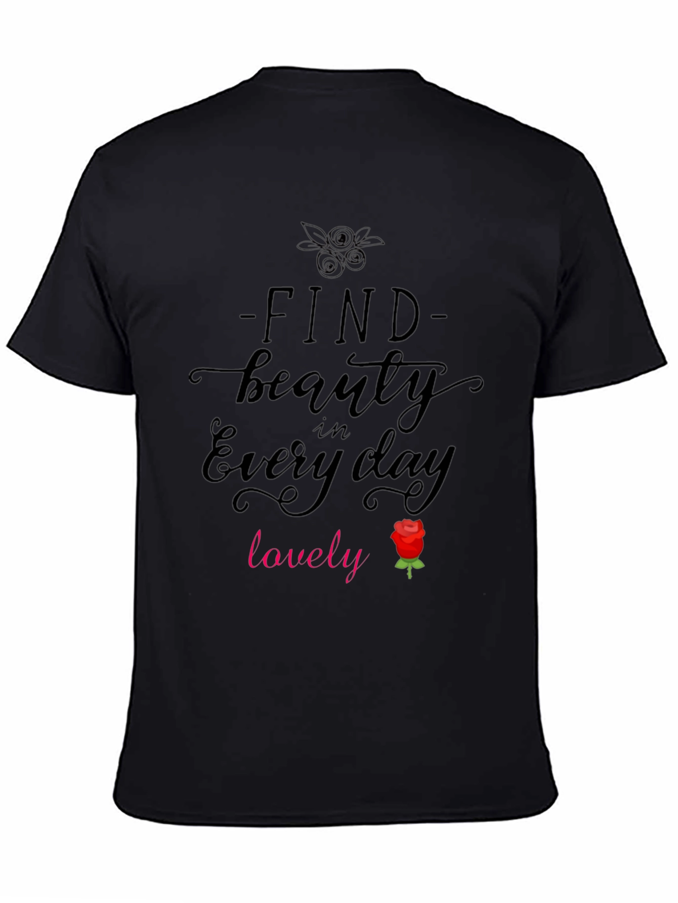 Find Beauty Everyday Black Graphic Tee
