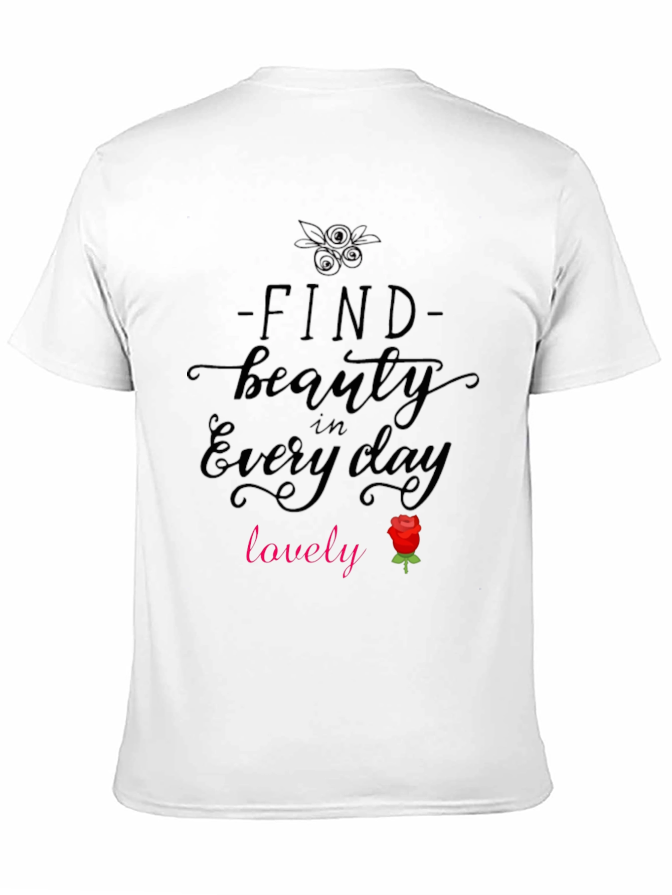 Find Beauty Everyday Black Graphic Tee