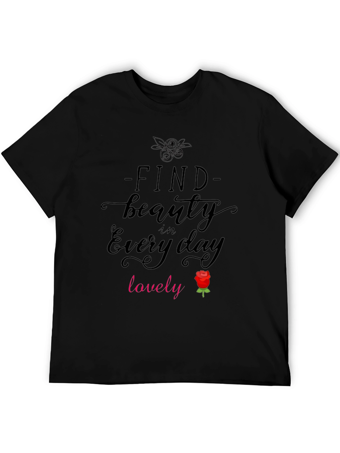 Find Beauty Everyday Black Graphic Tee