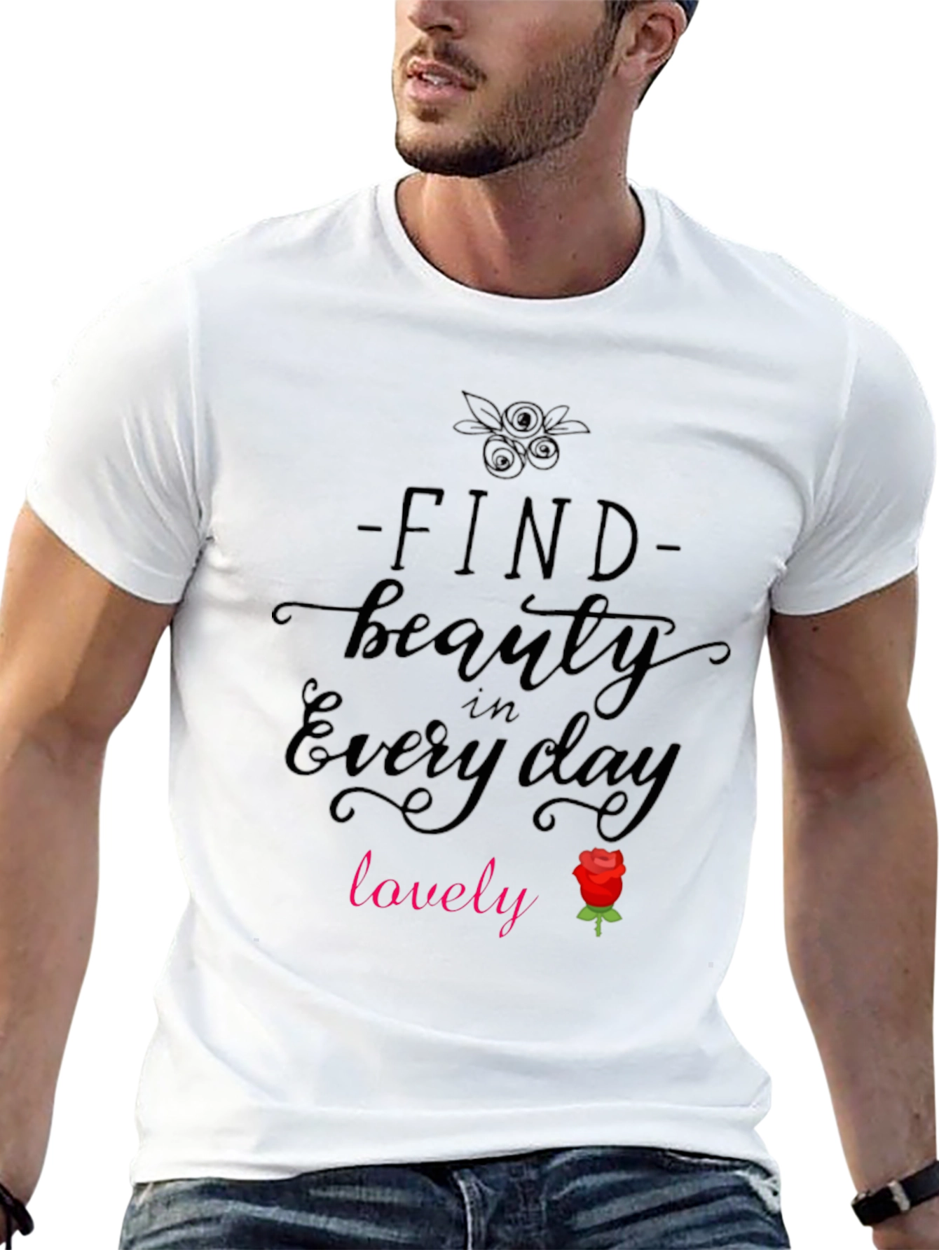 Find Beauty Everyday Black Graphic Tee