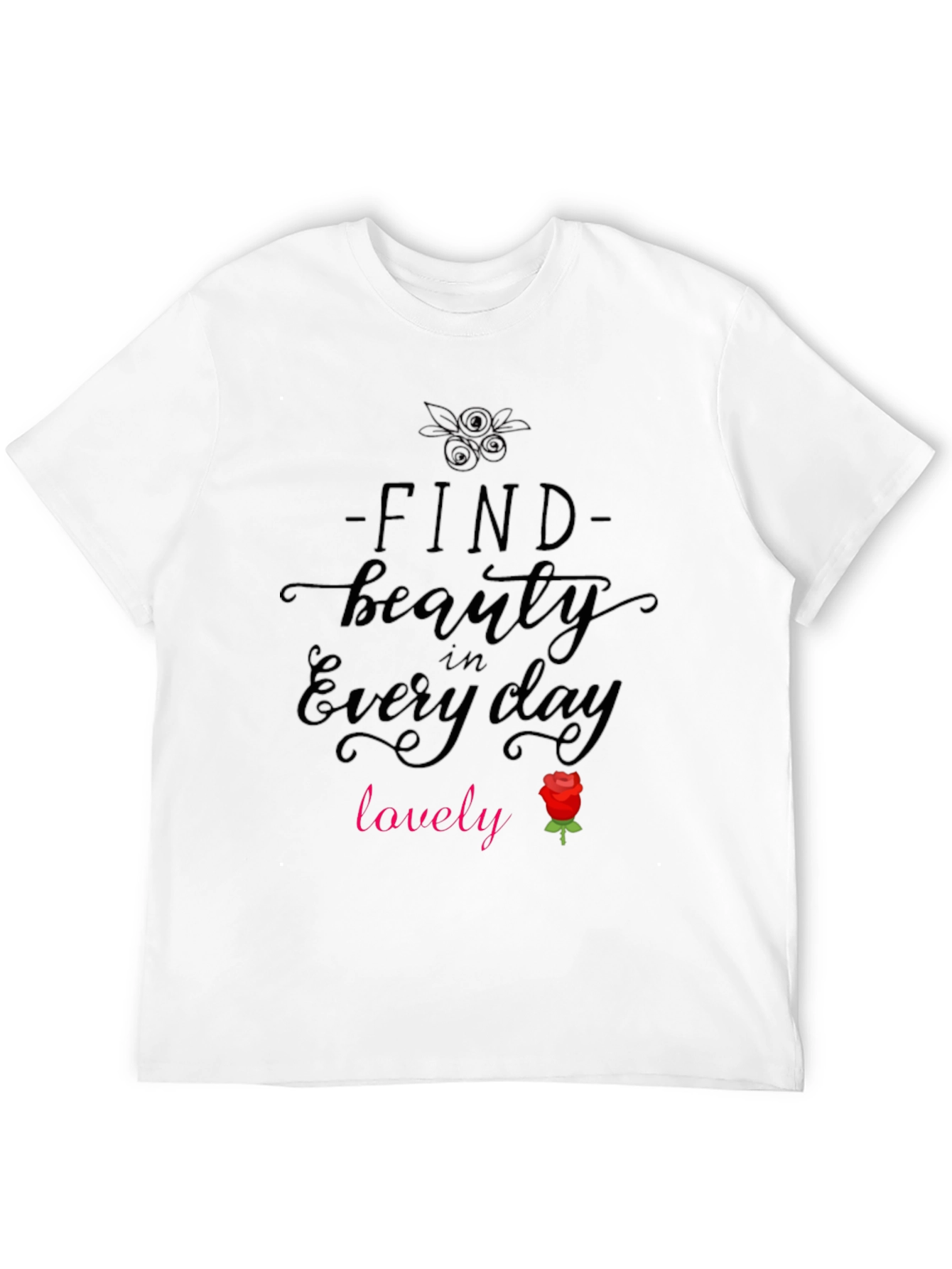 Find Beauty Everyday Black Graphic Tee