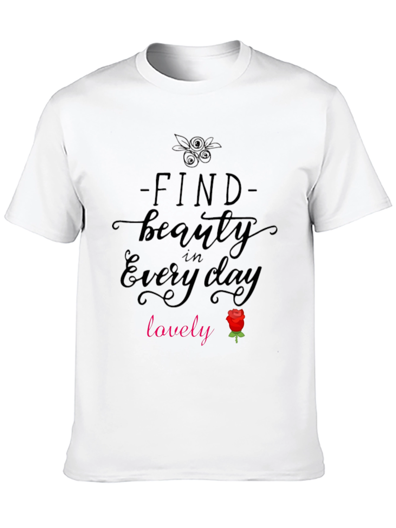 Find Beauty Everyday Black Graphic Tee