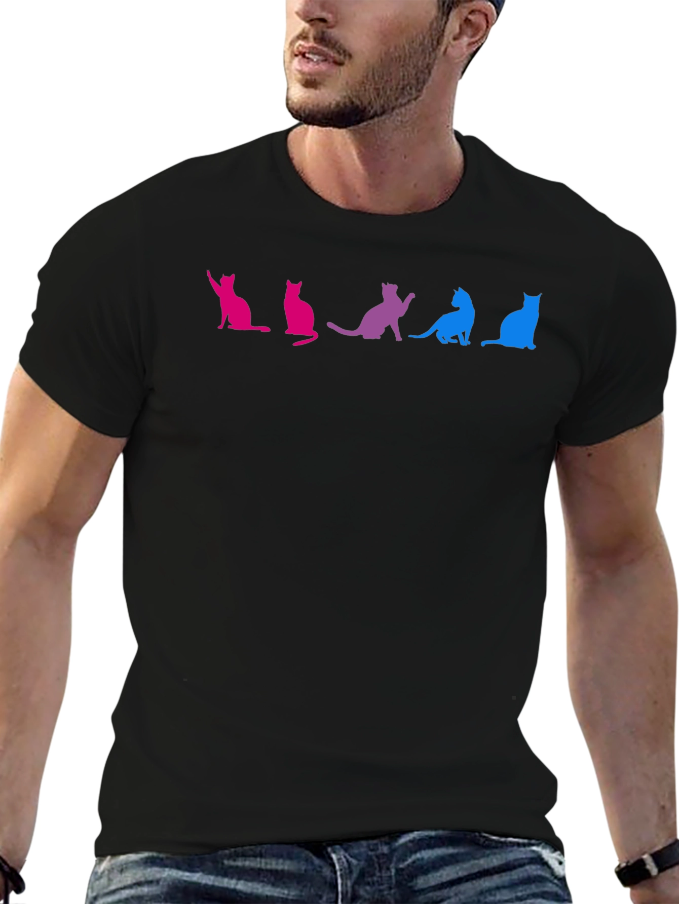 Bisexual Pride Cats Graphic T-Shirt