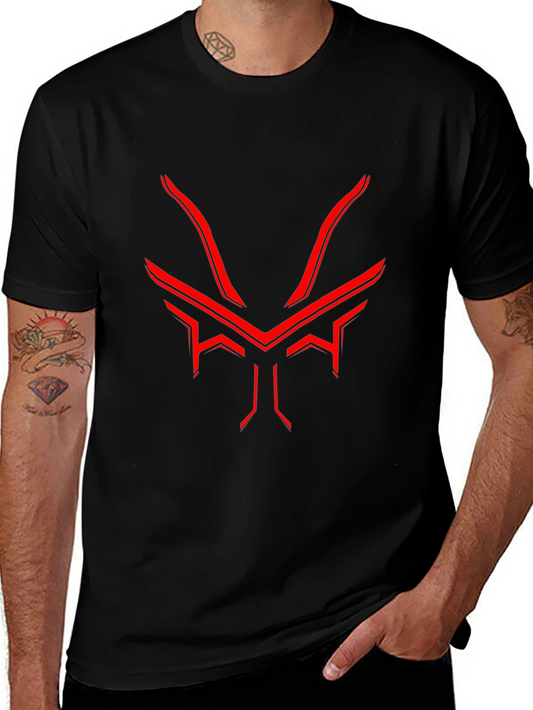 Cyber Demon T-Shirt - Futuristic Red Design