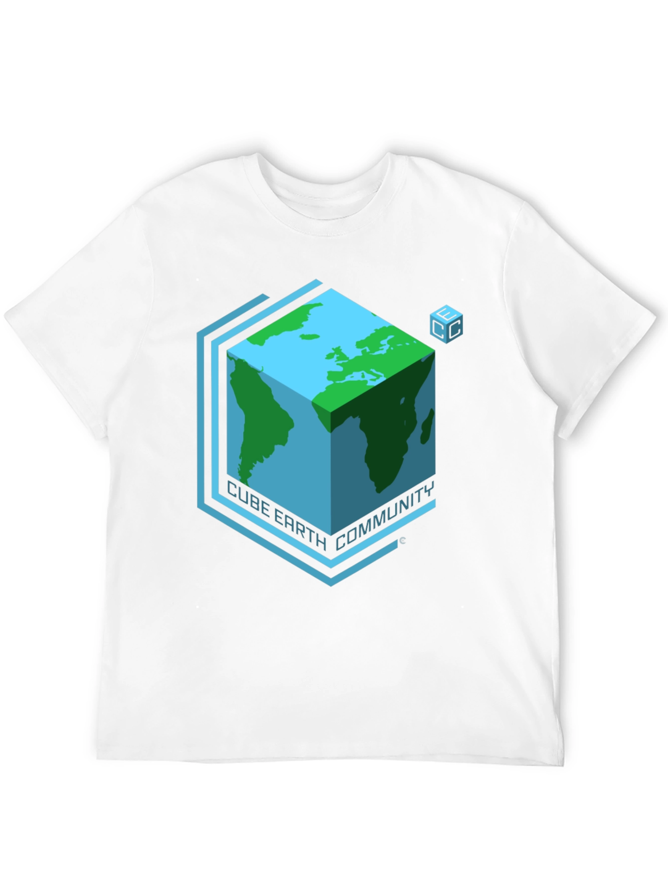 Cube Earth Community Black T-Shirt