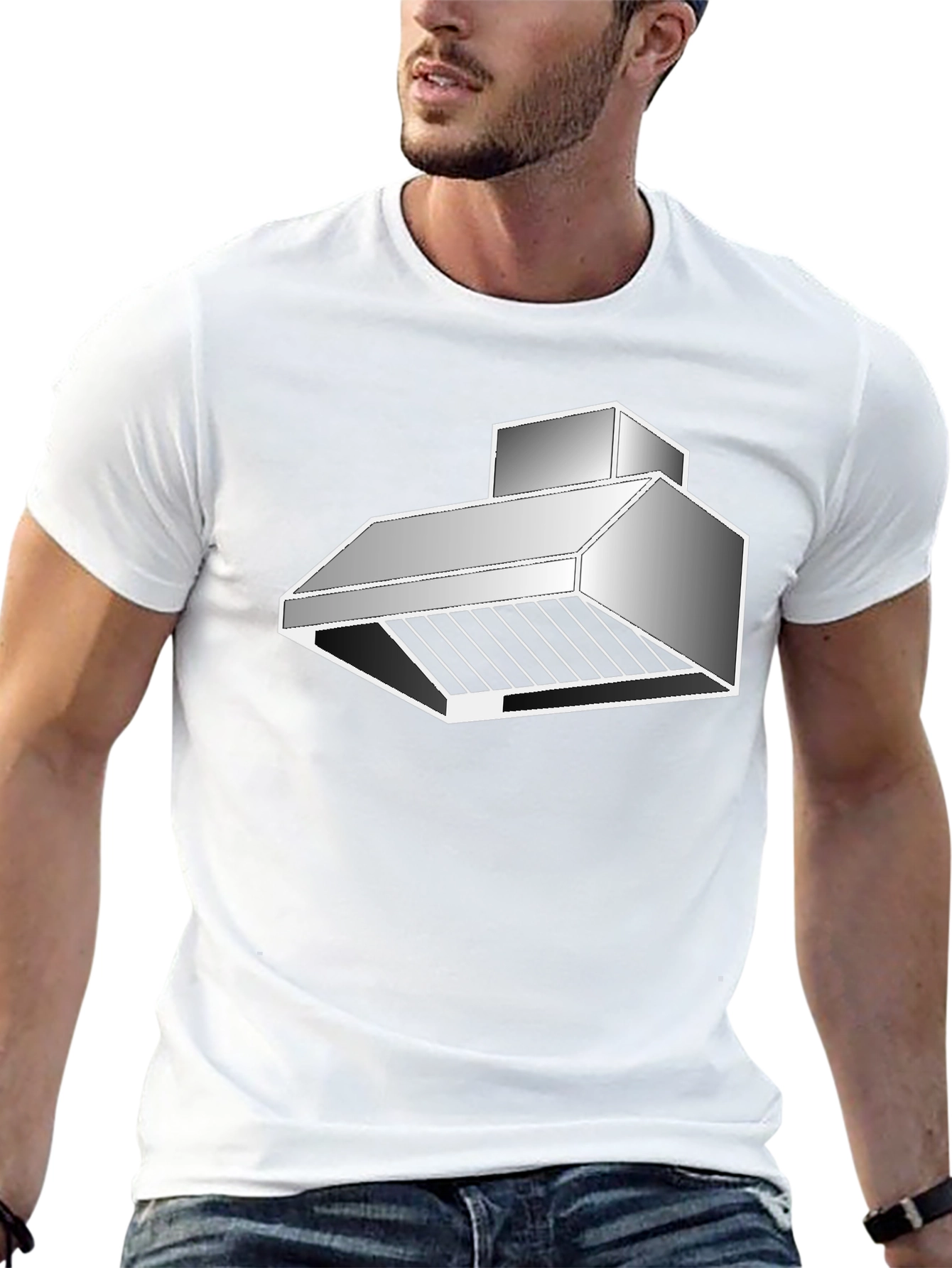 Novelty Range Hood T-Shirt - Black Cotton