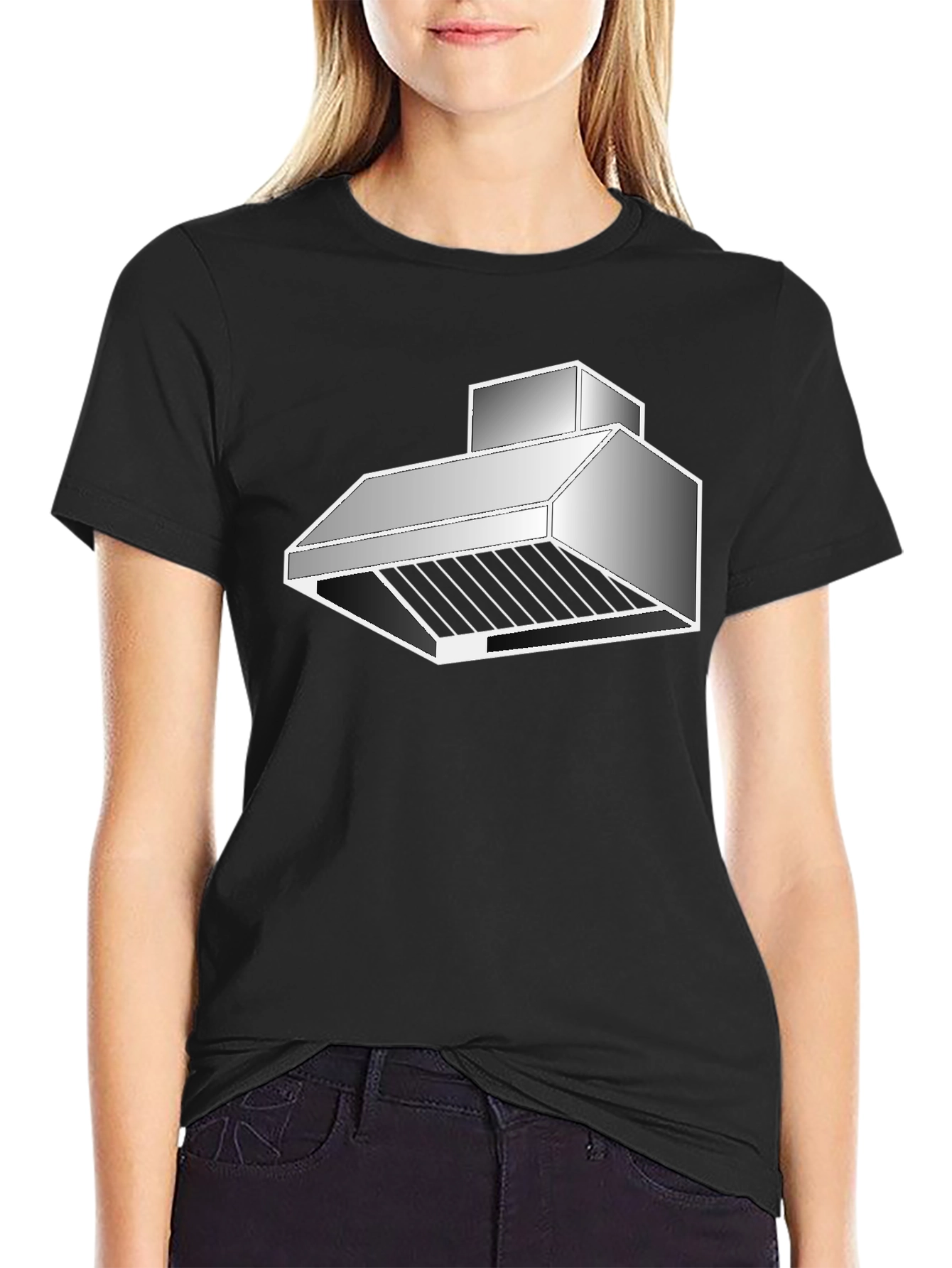 Novelty Range Hood T-Shirt - Black Cotton