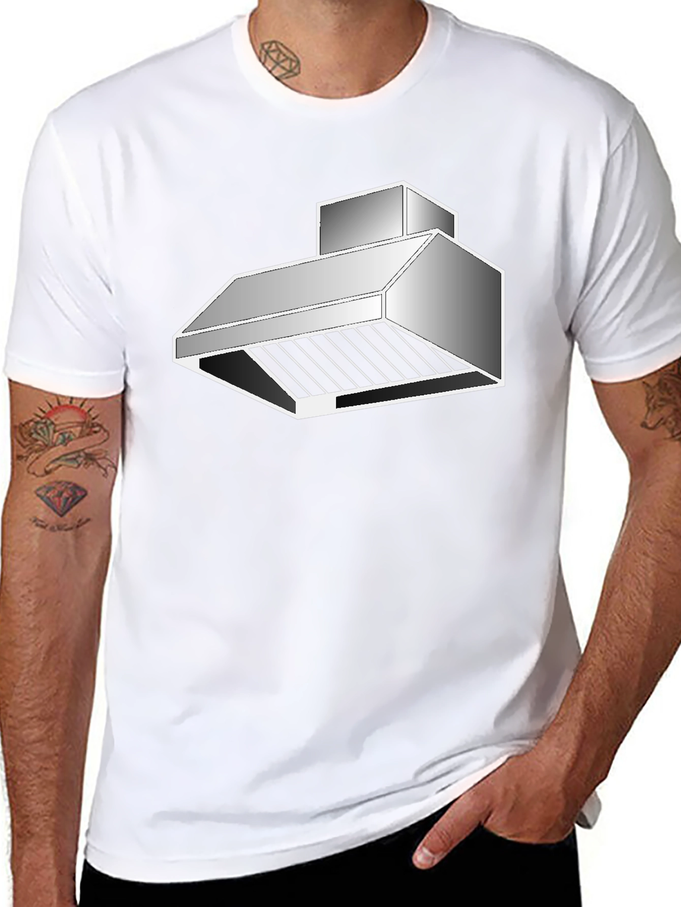 Novelty Range Hood T-Shirt - Black Cotton