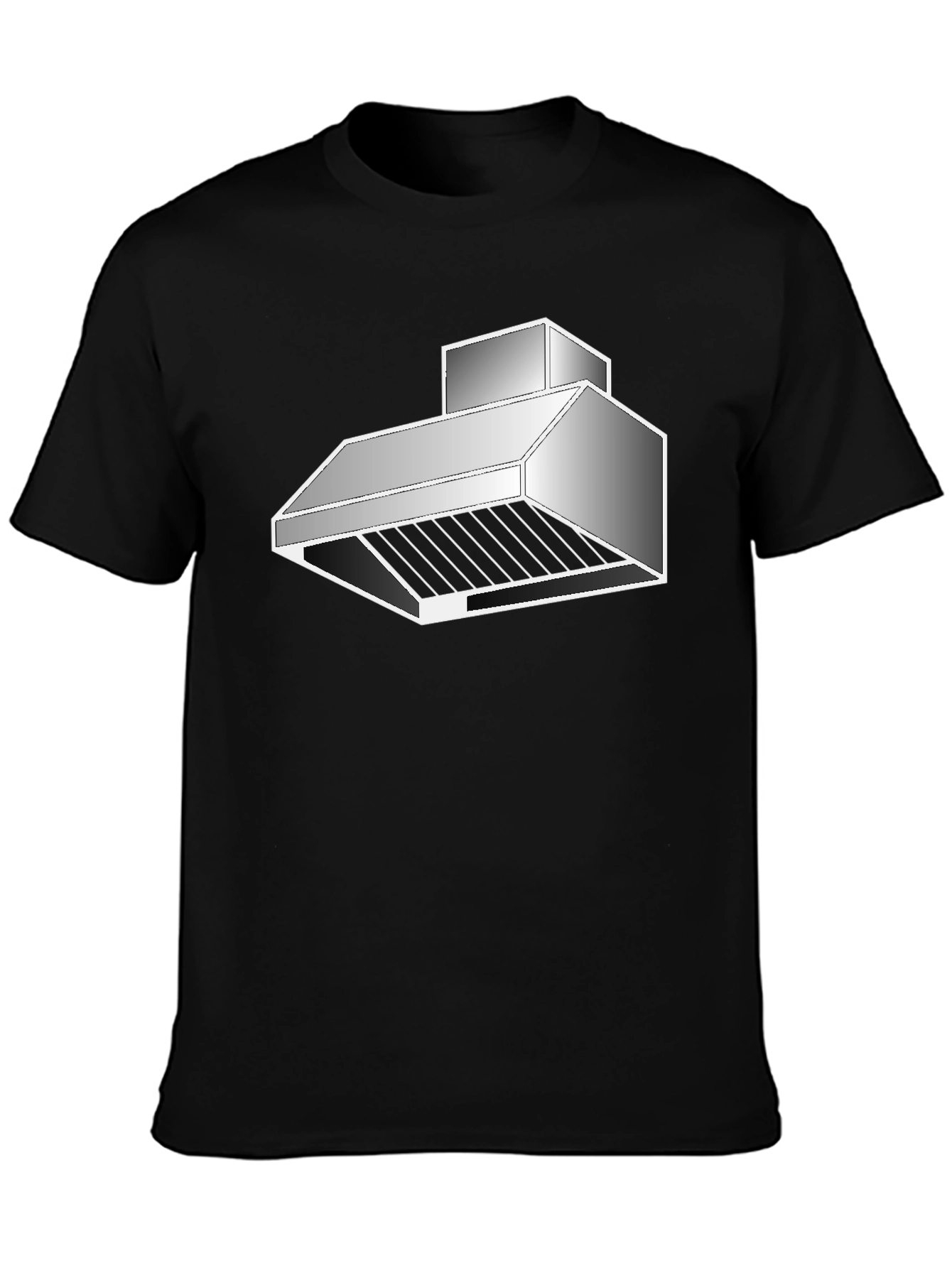 Novelty Range Hood T-Shirt - Black Cotton