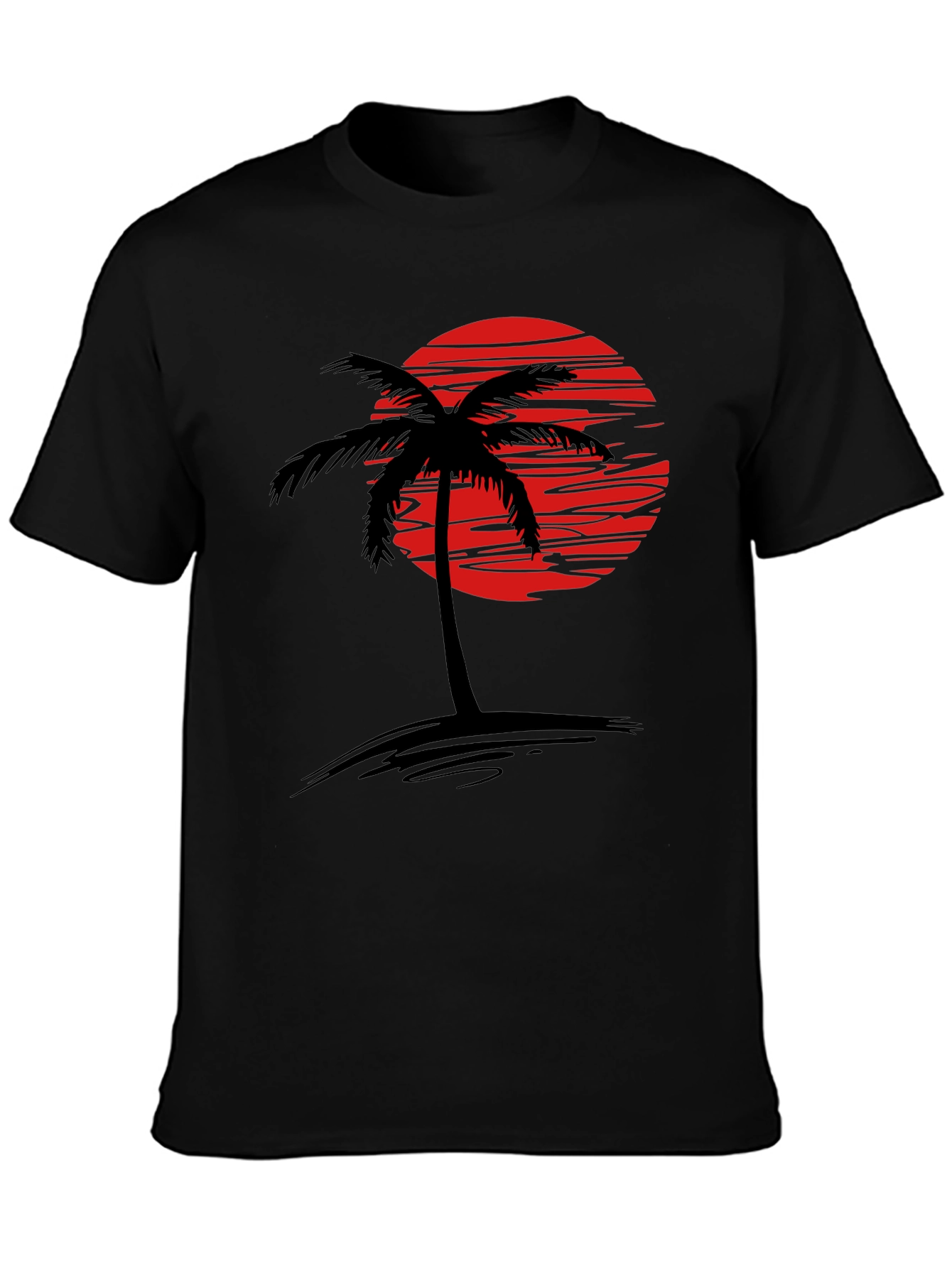 Sunset Palm Tree Graphic T-Shirt - Tropical Vibe