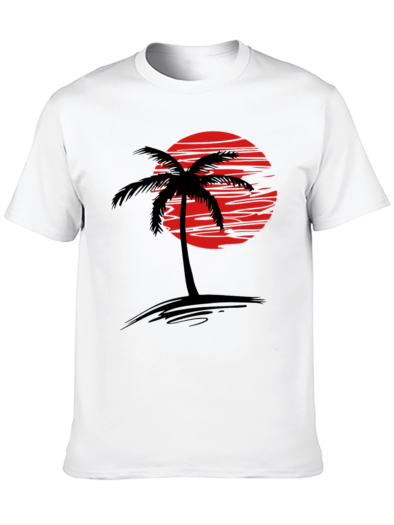 Sunset Palm Tree Graphic T-Shirt - Tropical Vibe