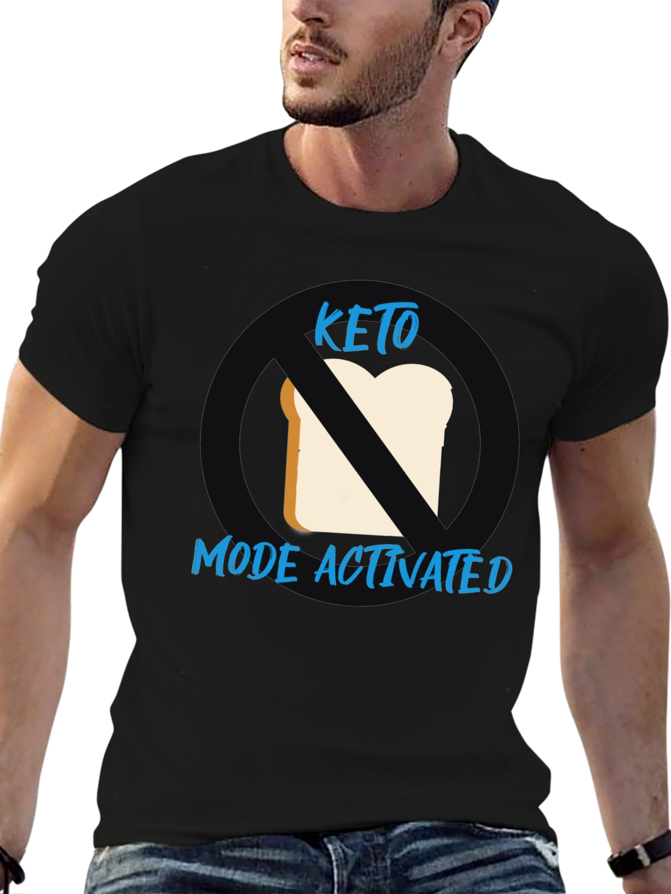 Keto Mode Activated Black Graphic T-Shirt
