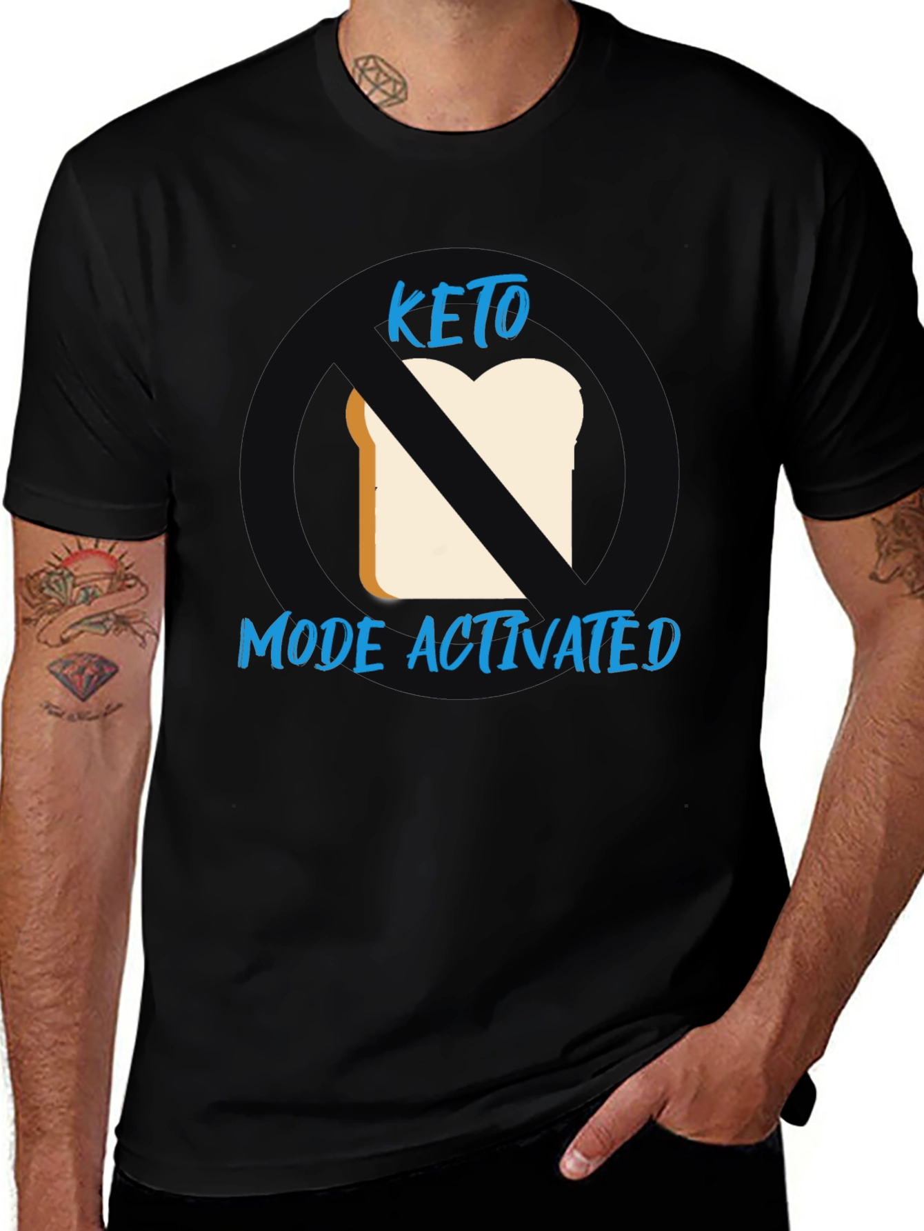 Keto Mode Activated Black Graphic T-Shirt