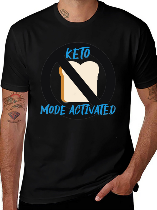 Keto Mode Activated Black Graphic T-Shirt