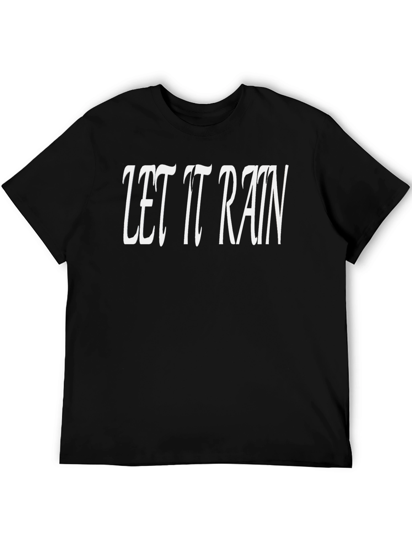 Let It Rain Graphic T-Shirt - Black Cotton Tee