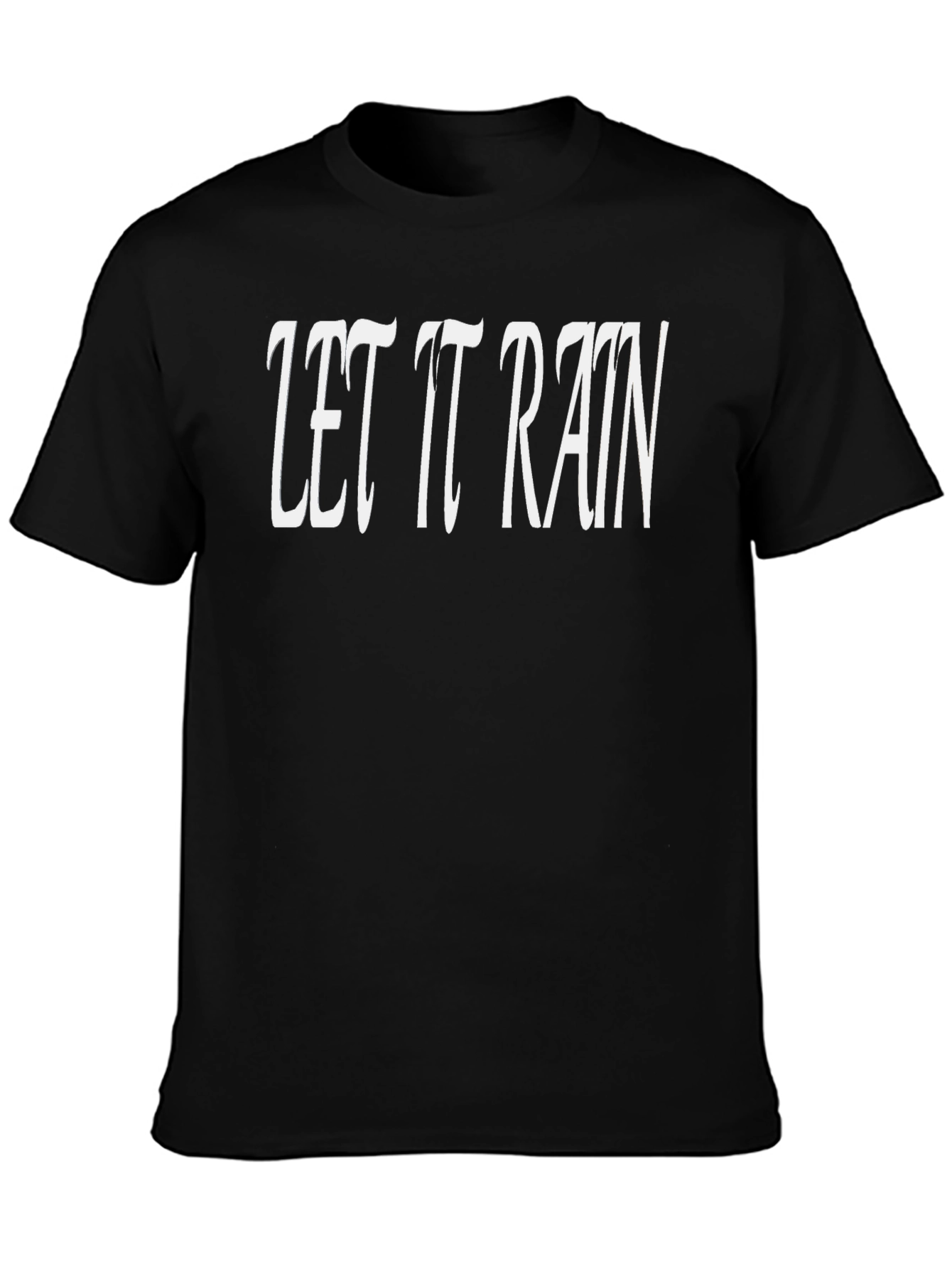 Let It Rain Graphic T-Shirt - Black Cotton Tee