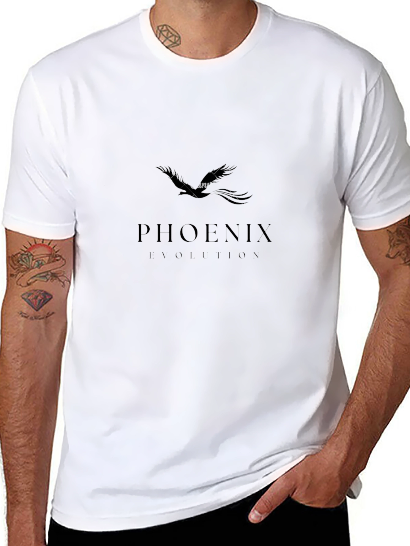 Phoenix Rising Black Graphic Tee