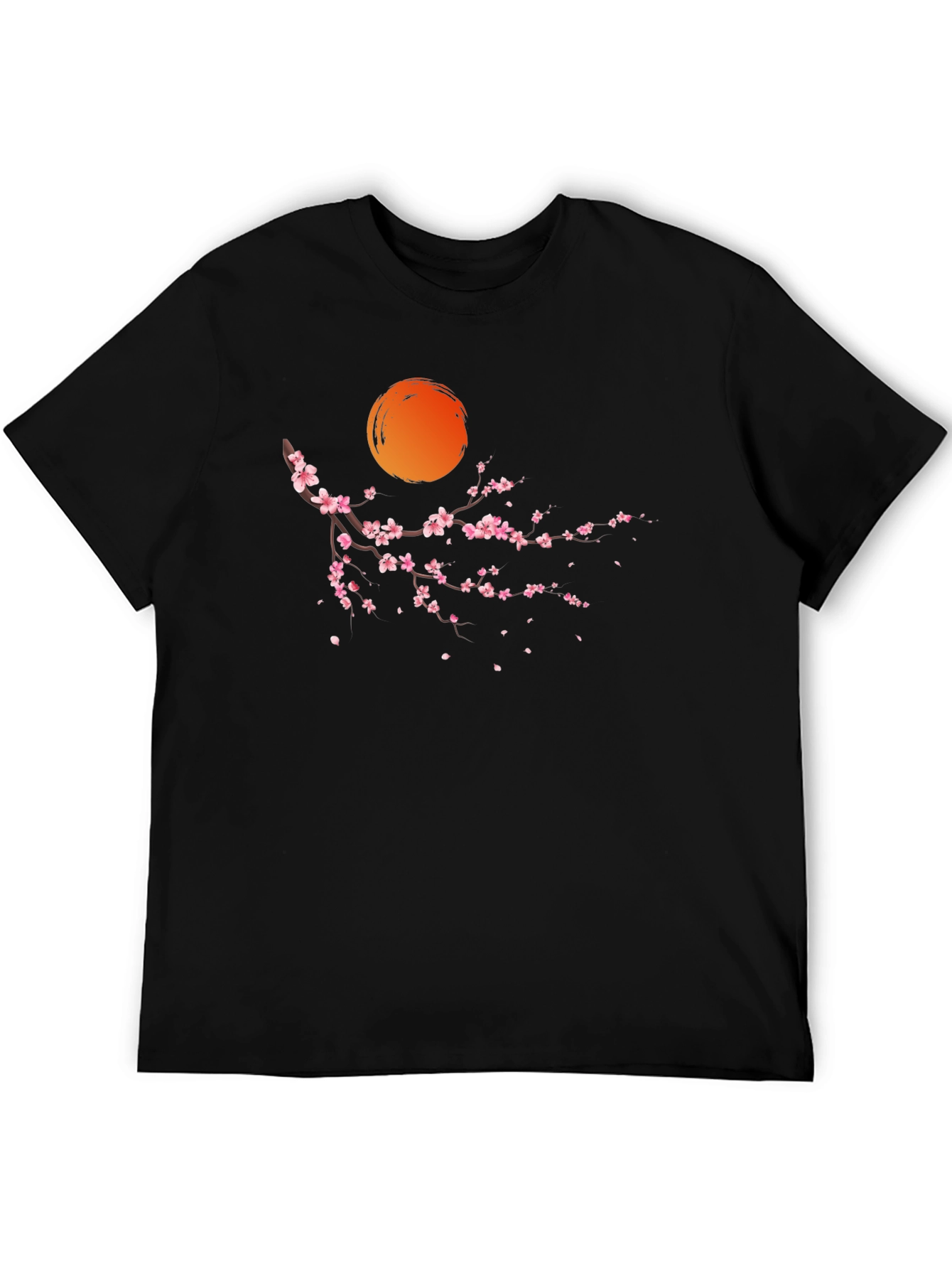 Cherry Blossom Graphic Tee - Mens Black T-Shirt