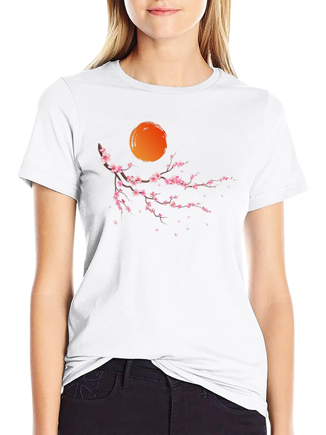 Cherry Blossom Graphic Tee - Mens Black T-Shirt