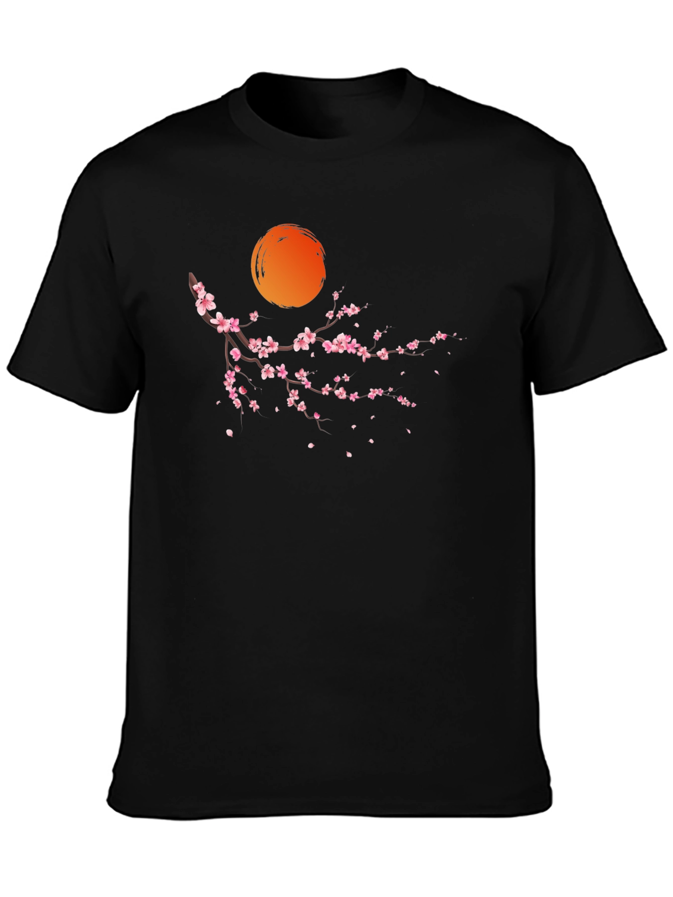 Cherry Blossom Graphic Tee - Mens Black T-Shirt