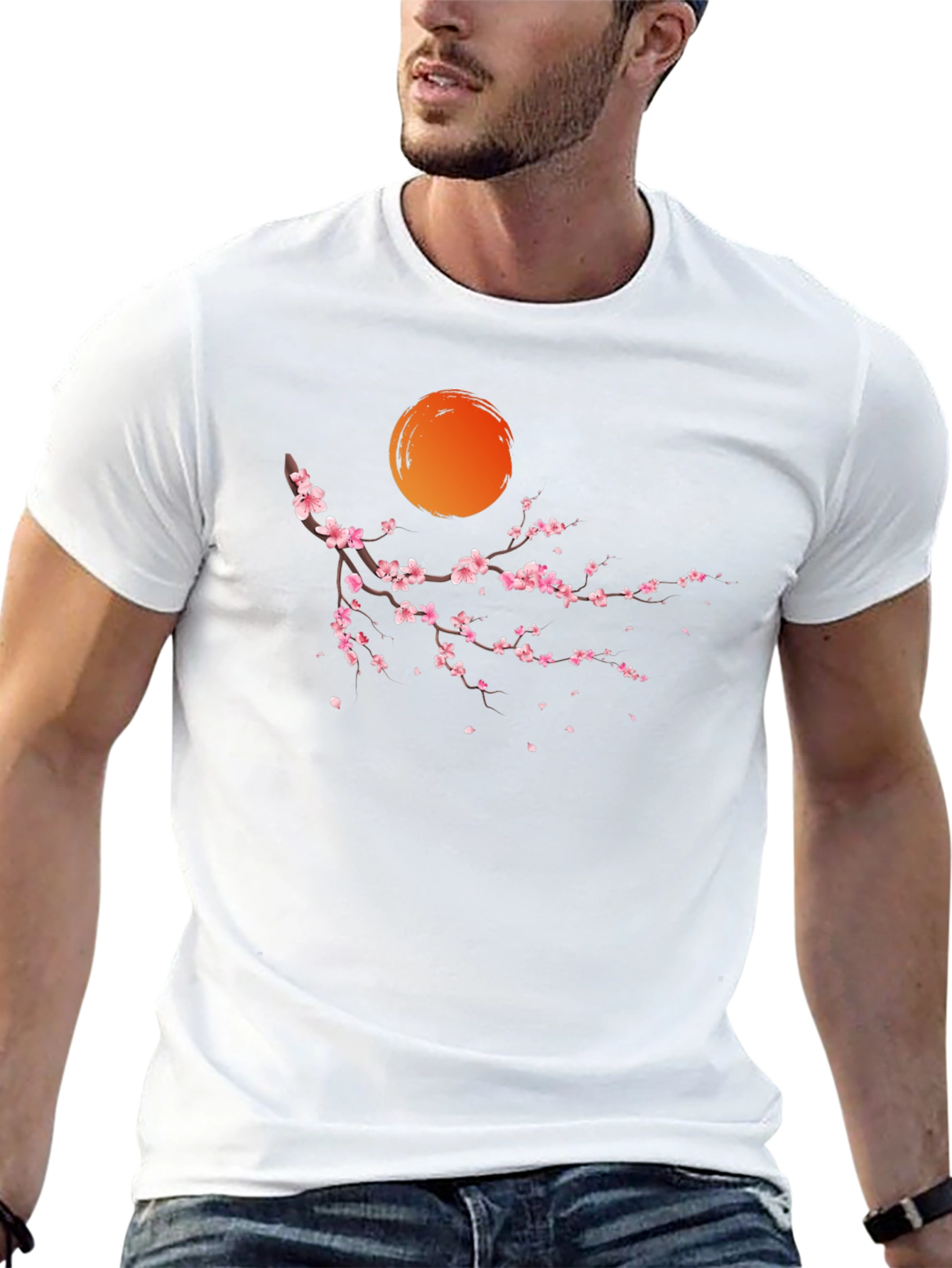 Cherry Blossom Graphic Tee - Mens Black T-Shirt