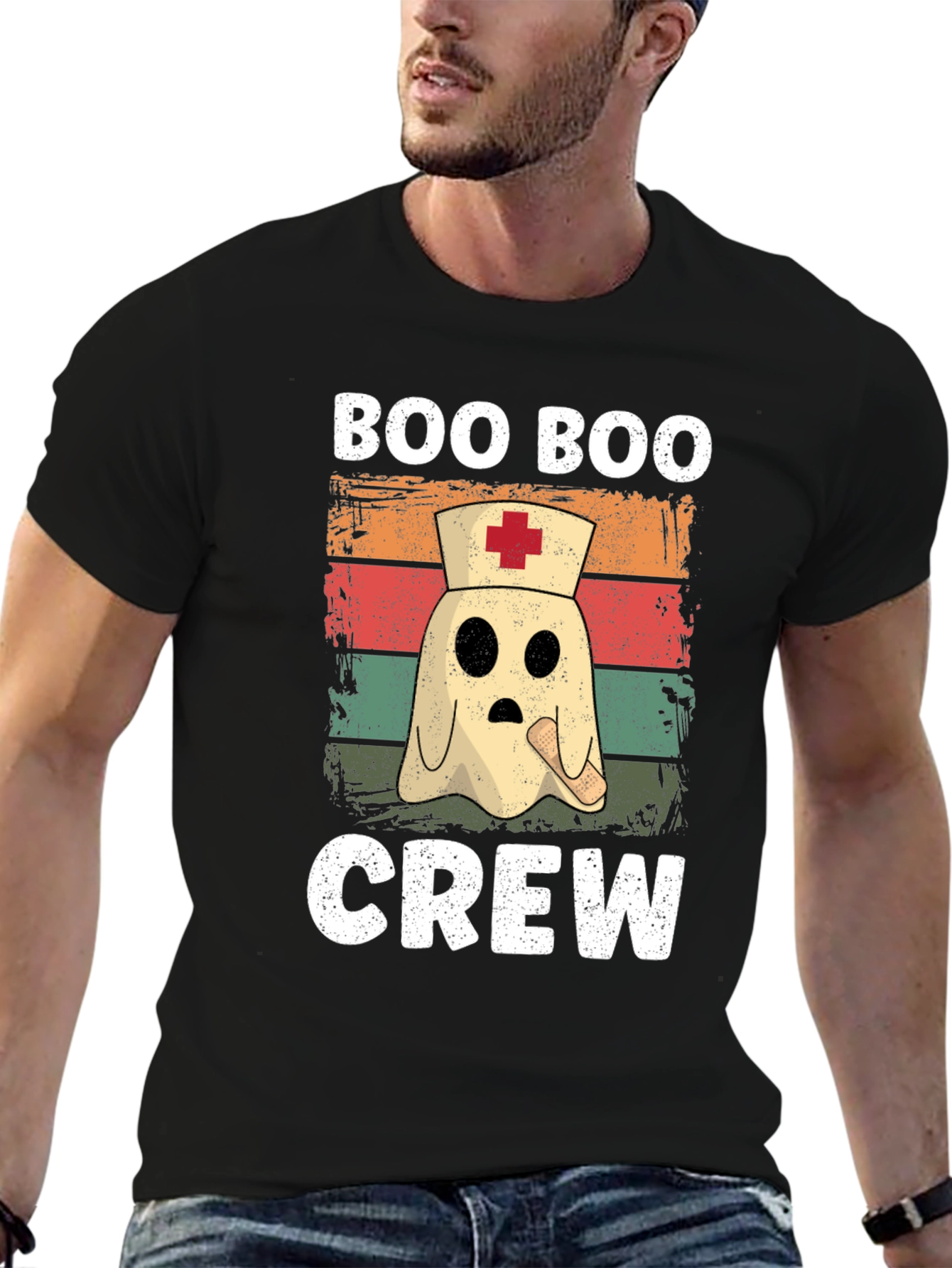 Boo Boo Crew Halloween T-Shirt - Nurse Ghost