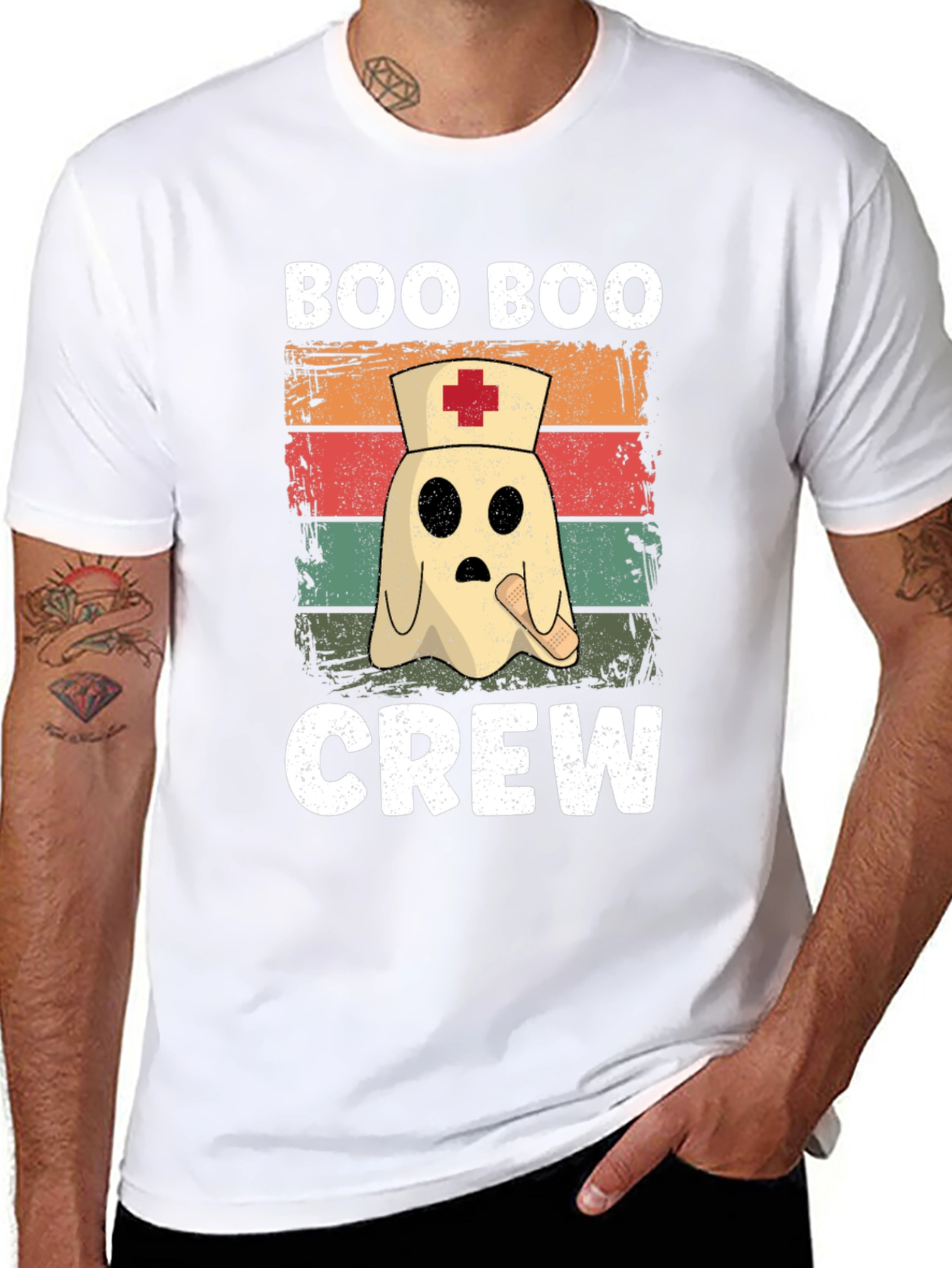 Boo Boo Crew Halloween T-Shirt - Nurse Ghost