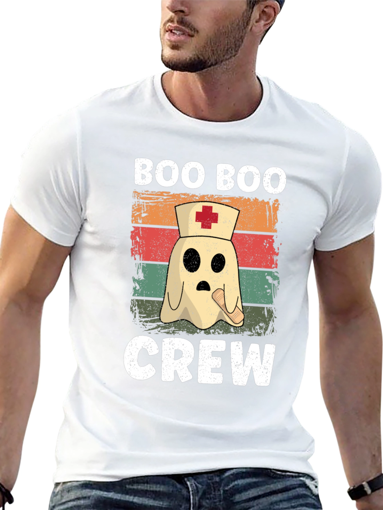 Boo Boo Crew Halloween T-Shirt - Nurse Ghost