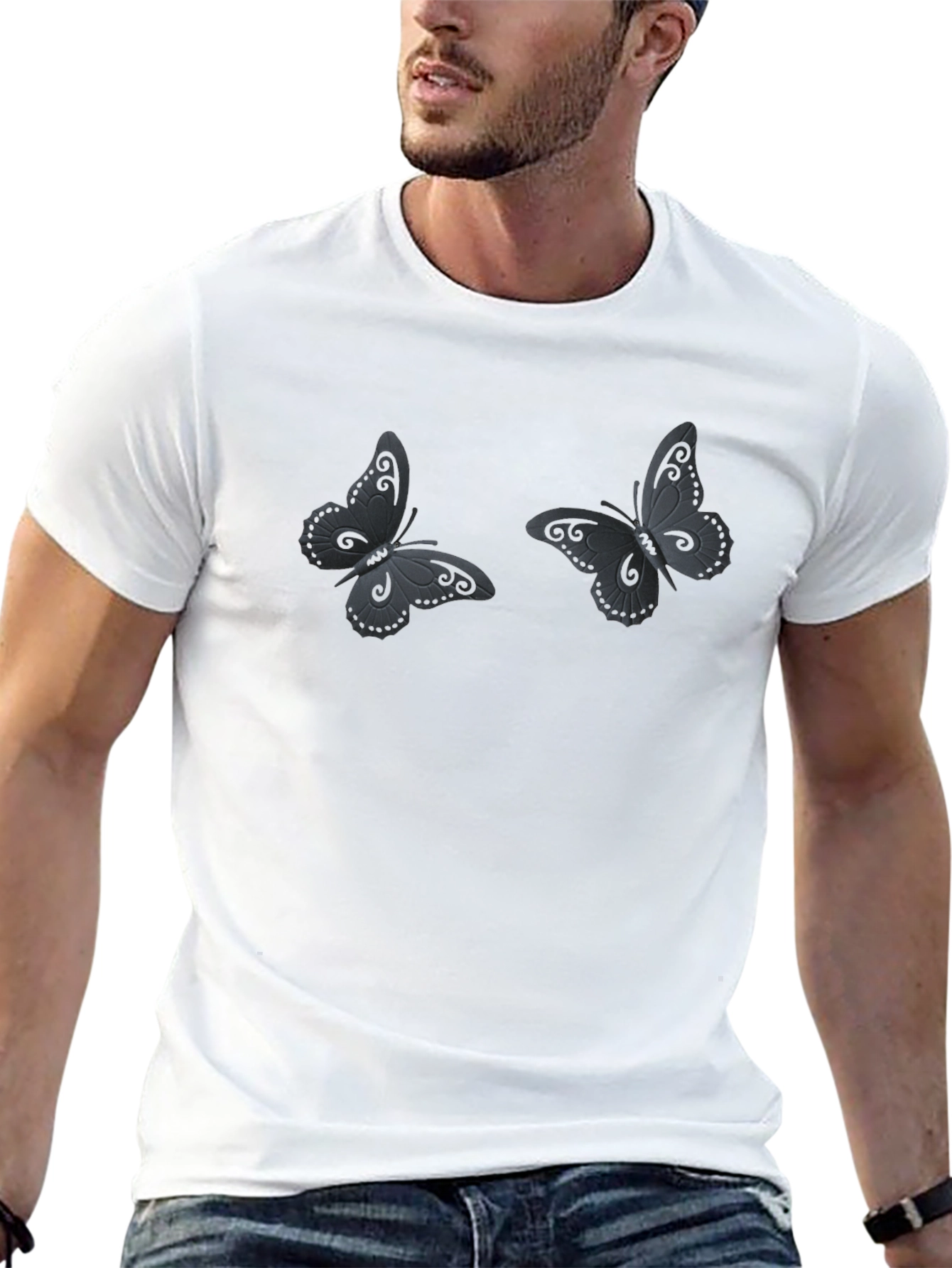 Butterfly Graphic Black T-Shirt