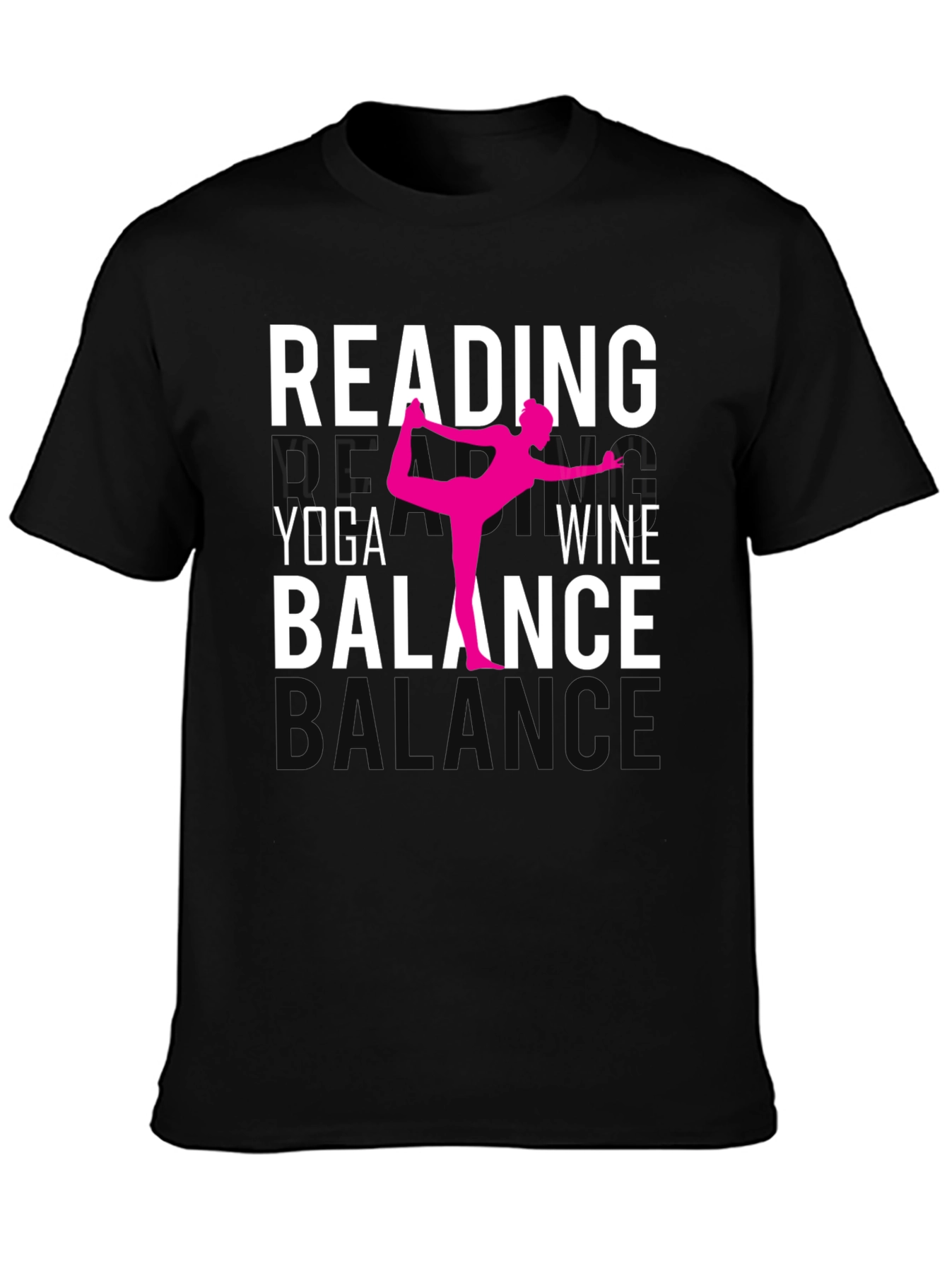 Reading Yoga Wine Balance Graphic Tee