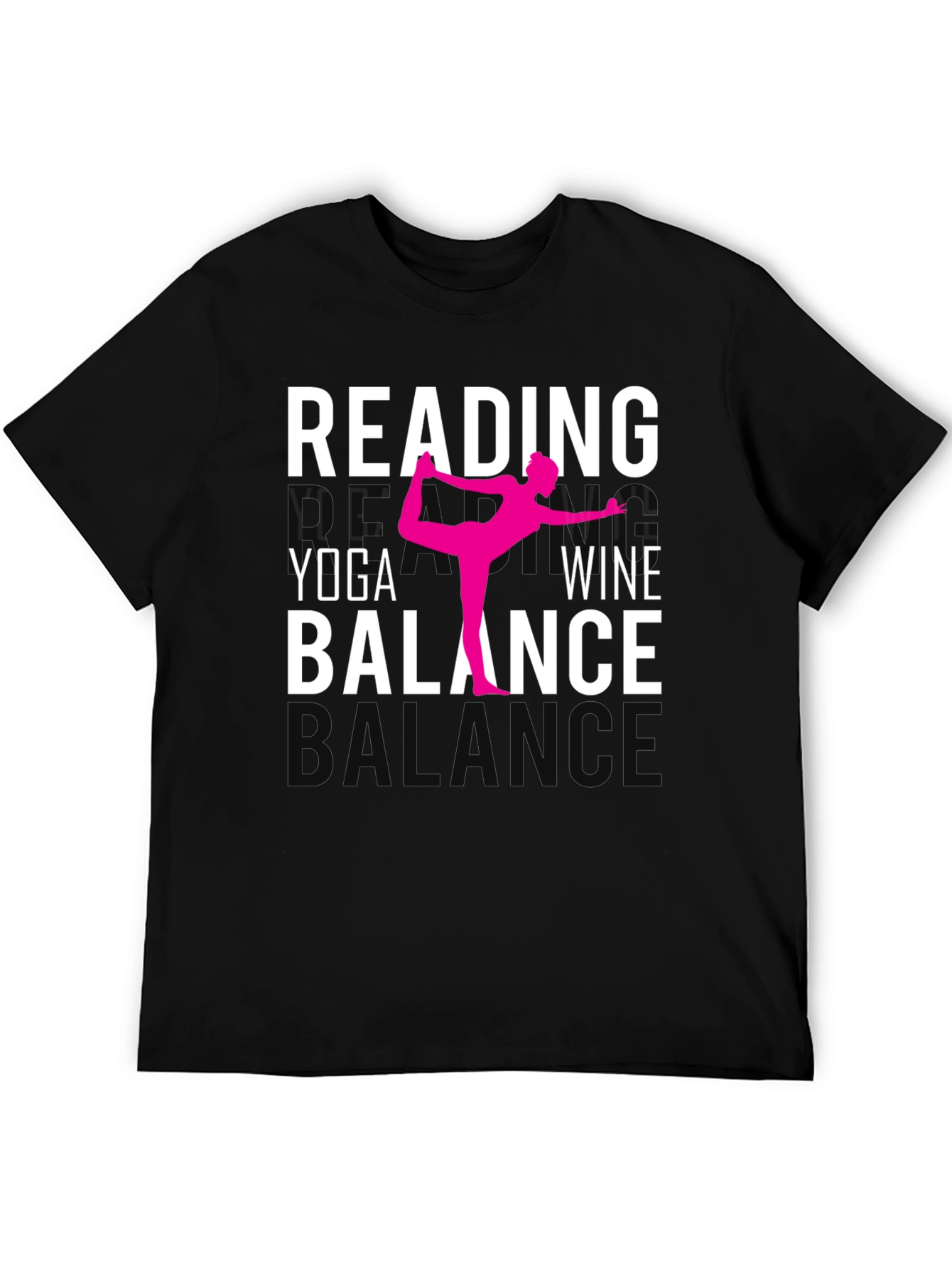 Reading Yoga Wine Balance Graphic Tee