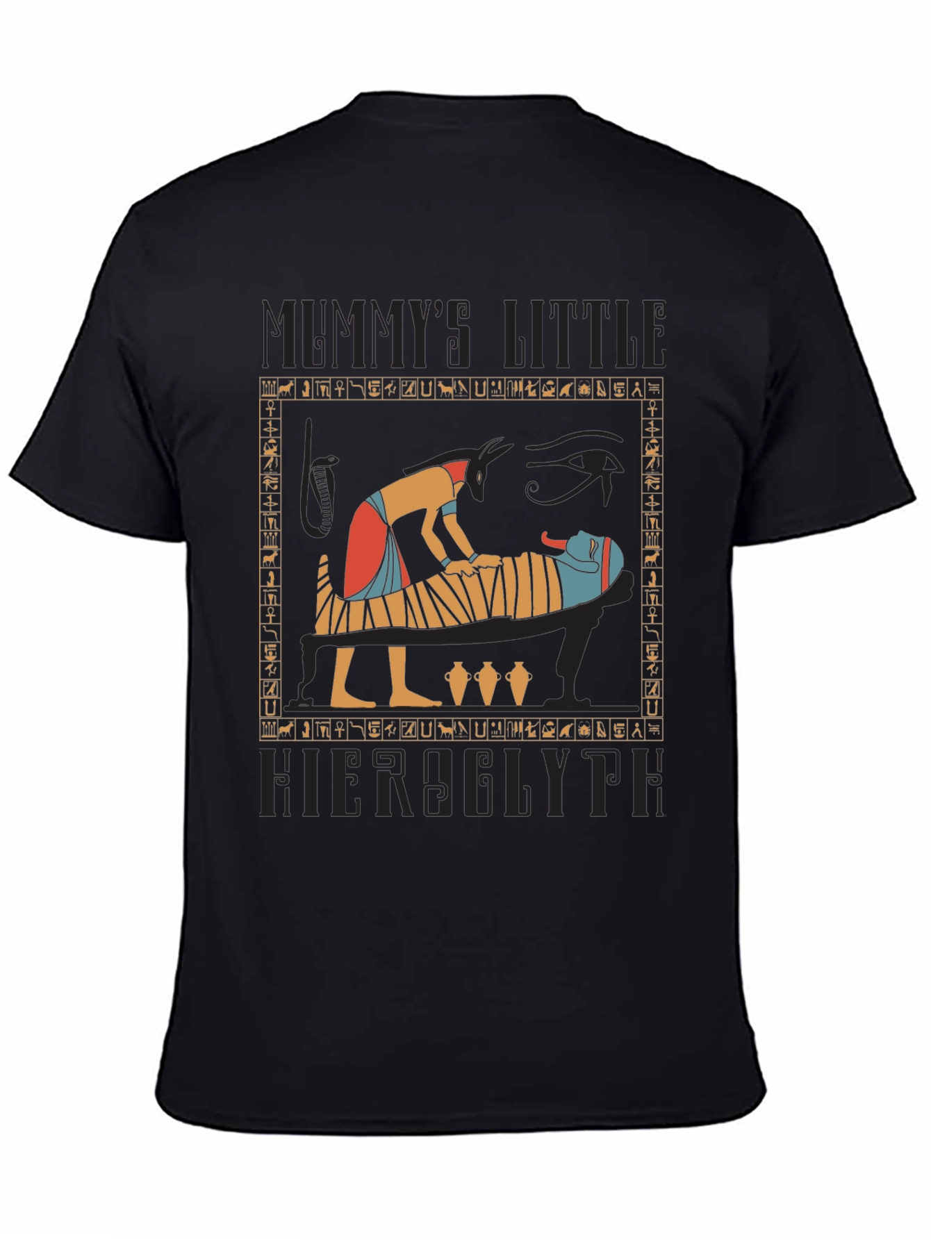 Mummys Little Hieroglyph Black T-Shirt