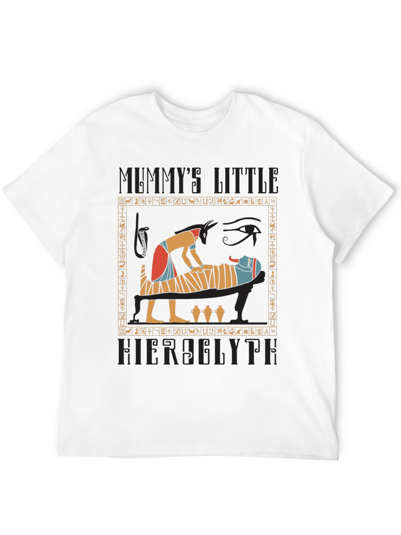 Mummys Little Hieroglyph Black T-Shirt