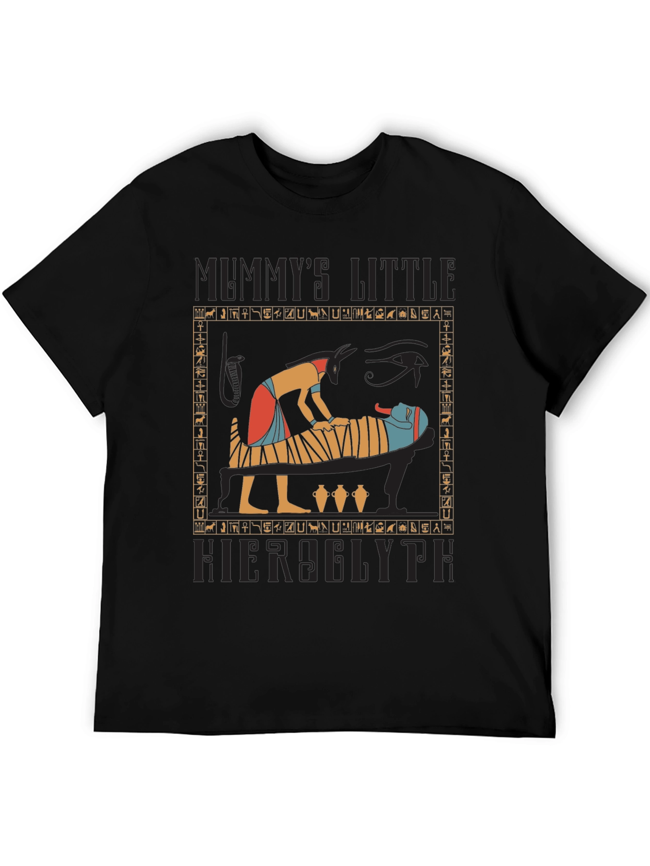 Mummys Little Hieroglyph Black T-Shirt