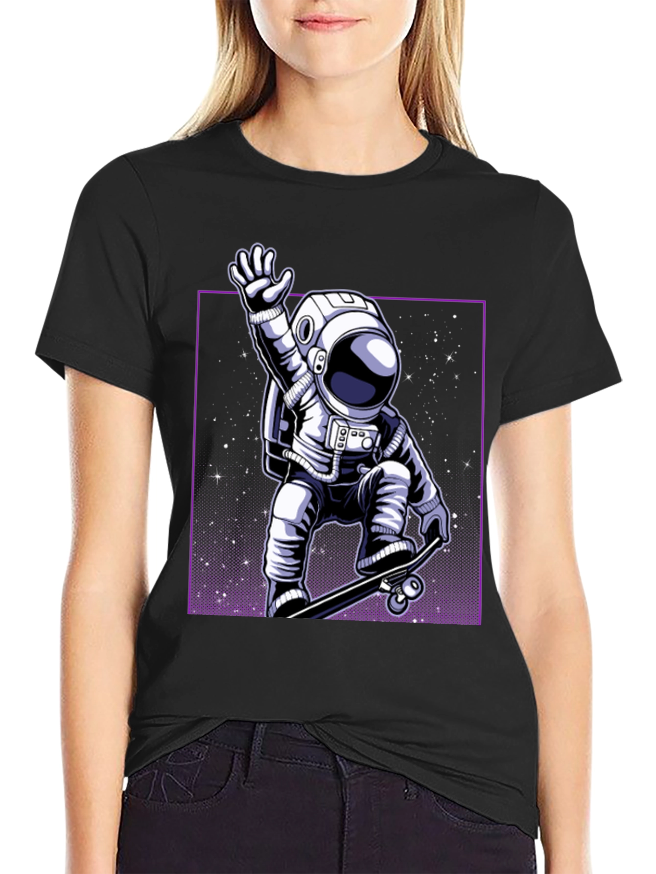 Skateboarding Astronaut Graphic Tee