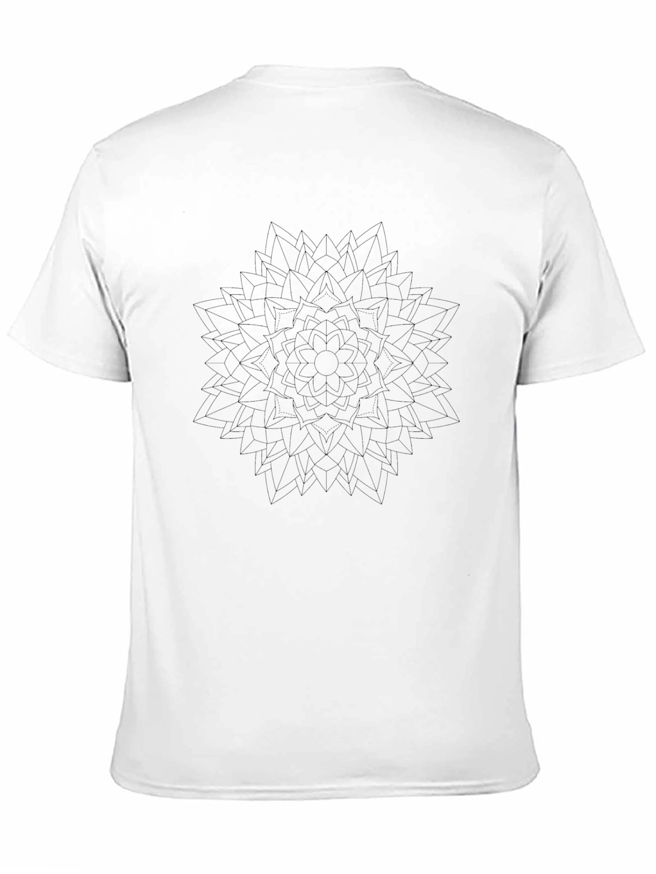 Black Mandala Graphic Tee - Modern Geometric Design