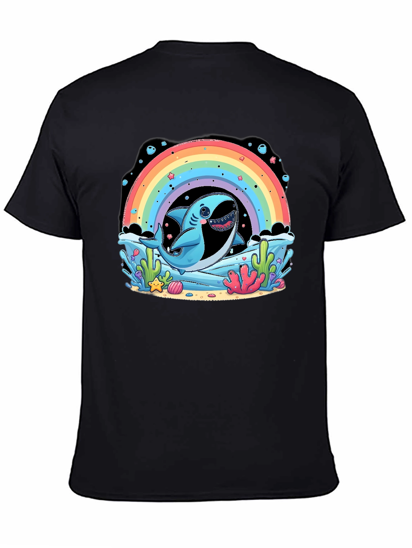 Shark Rainbow T-Shirt - Cute Ocean Design